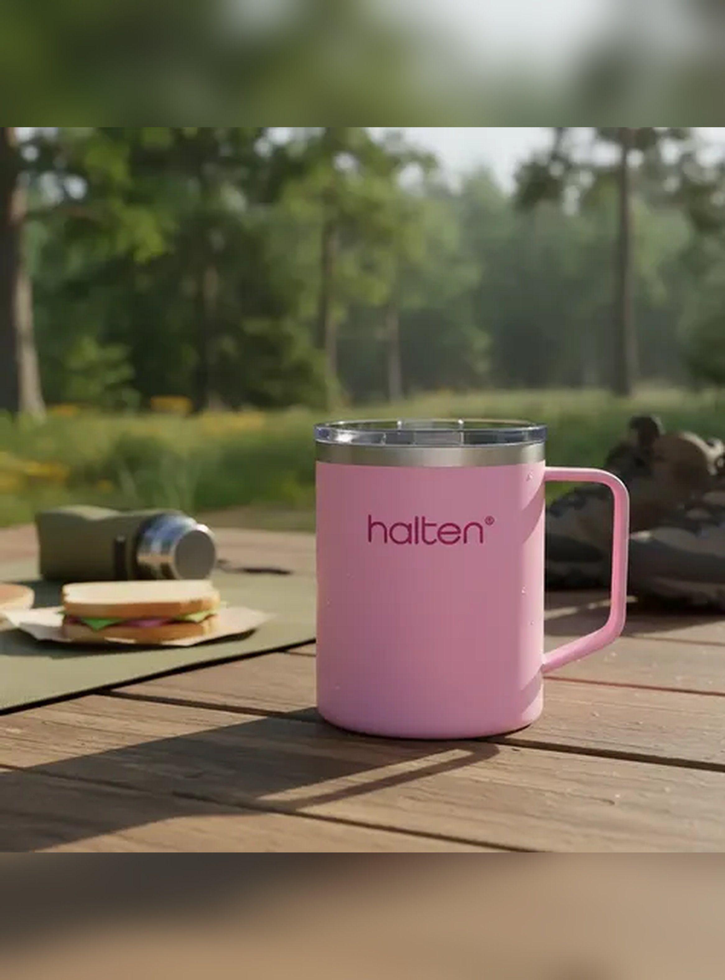 Termo Mug 450 Ml Acero Inoxidable Halten Funny Rosa-4