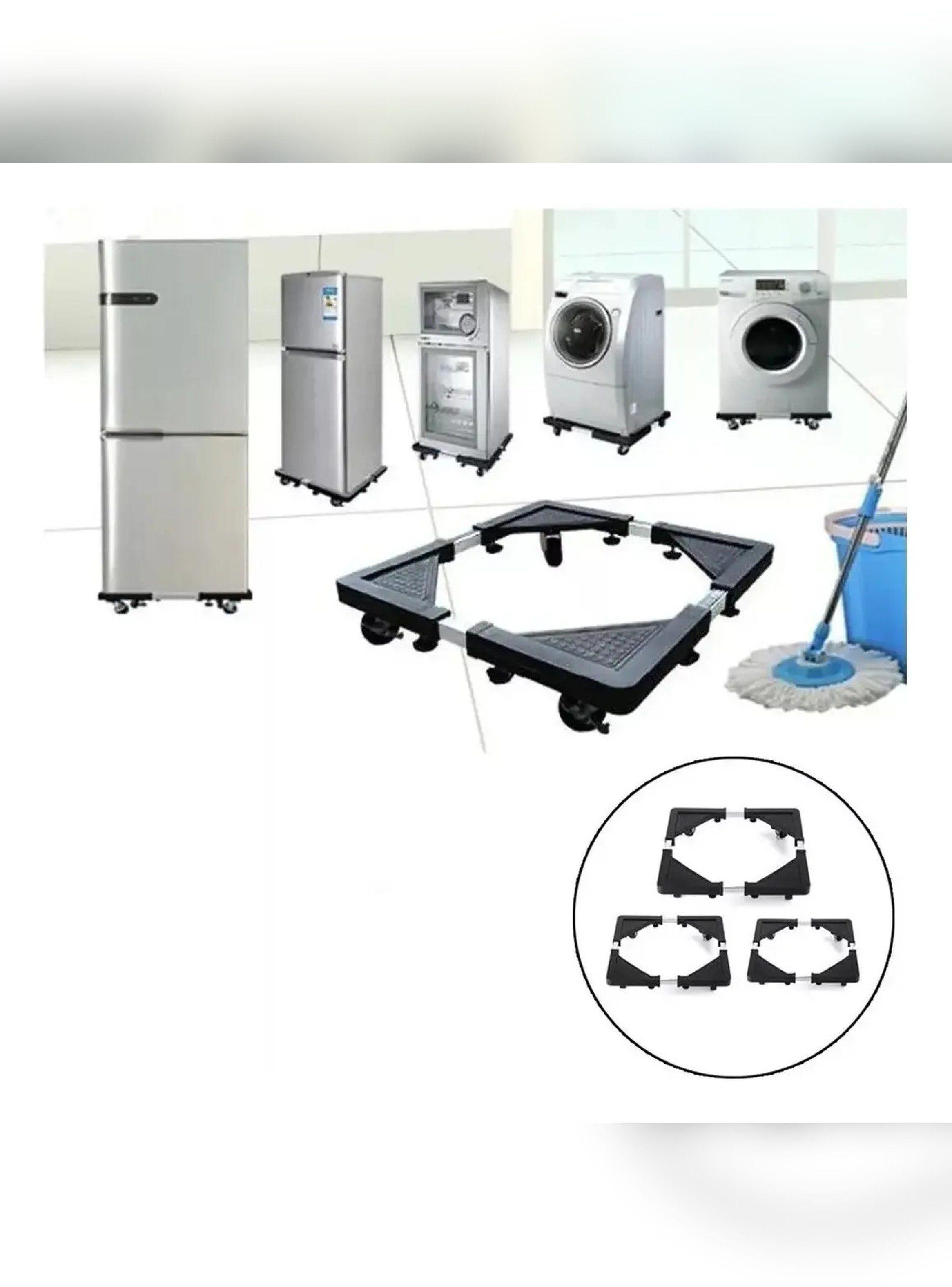 Base Ajustable Multiusos Cocina Lavadora Refrigerador Negro-2