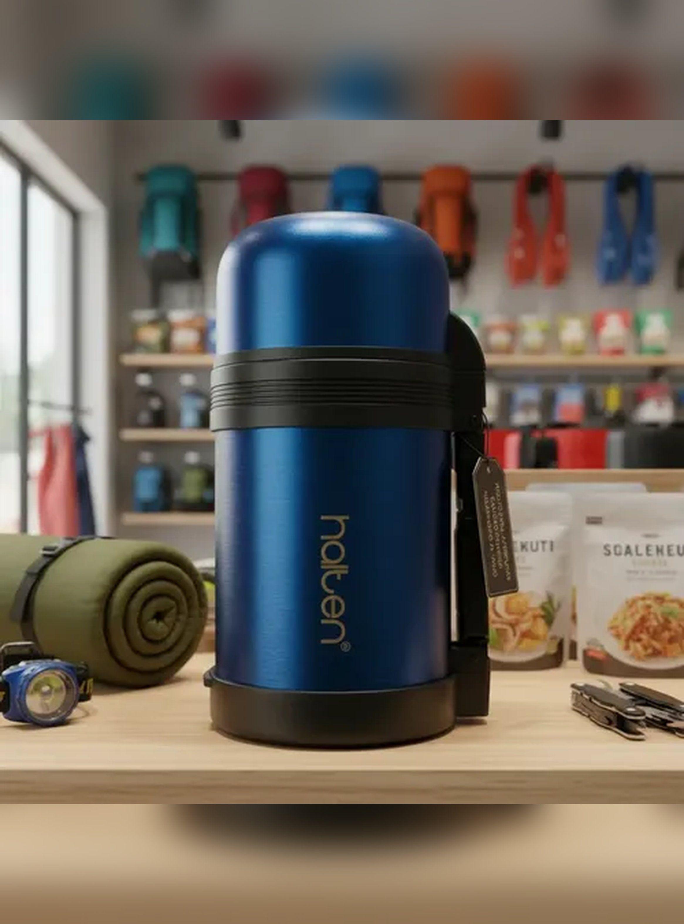 Termo Multipropósito Comida 750 Ml Halten Azul Metalizado-3