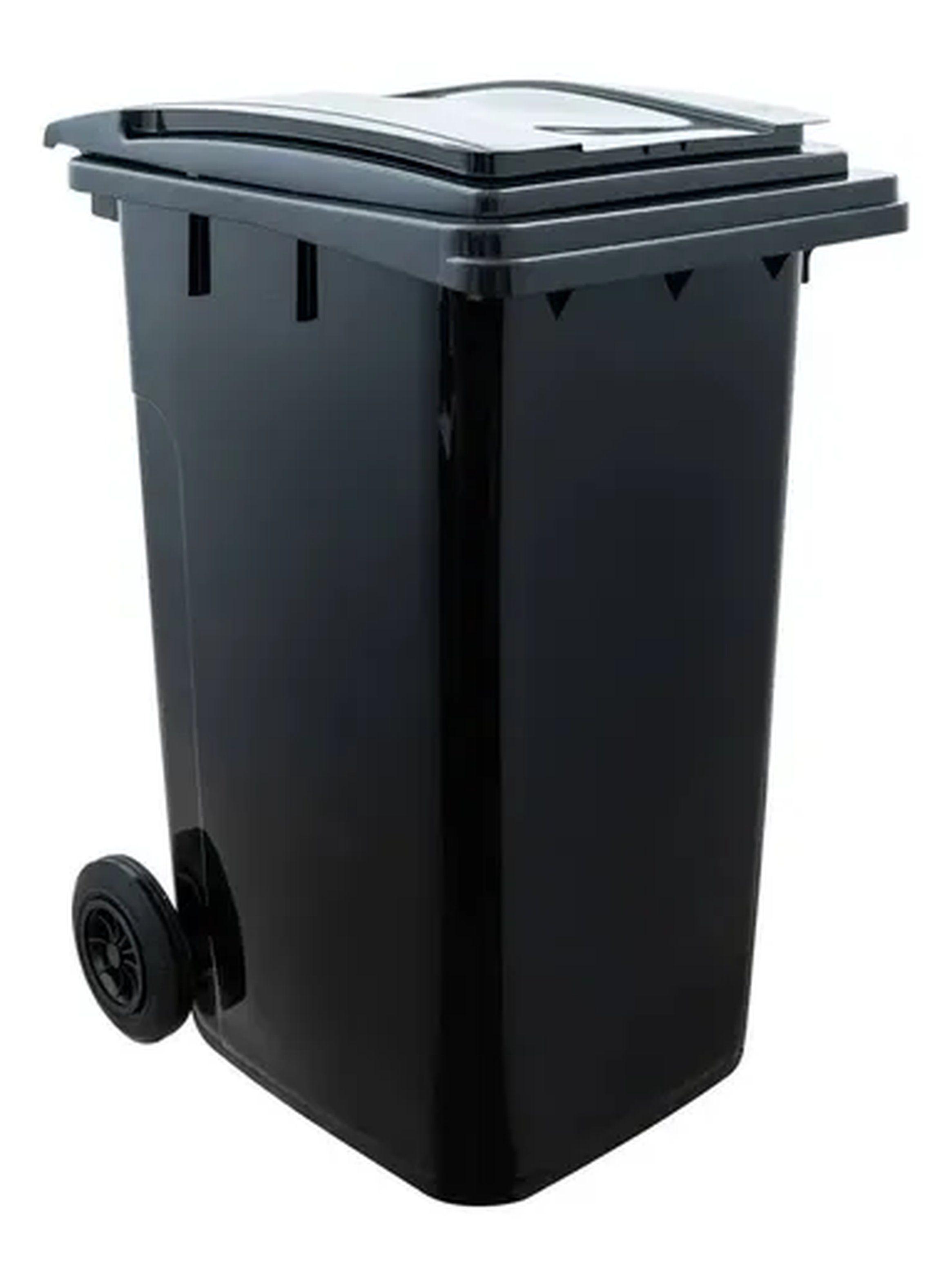 Basurero Industrial Reyplast 240L Gris Tapa Verde-0