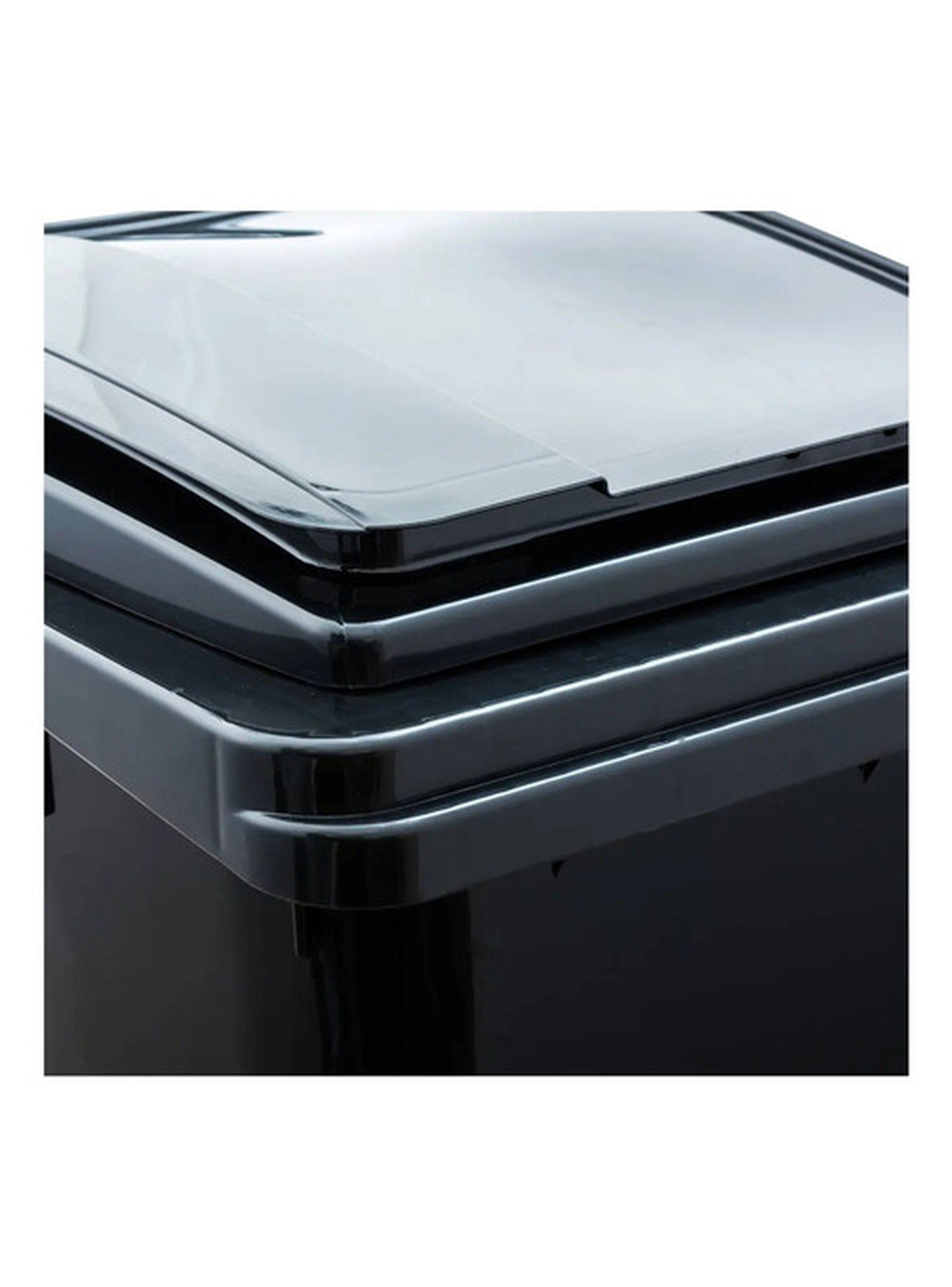 Basurero Industrial Reyplast 240L Gris Tapa Verde-5
