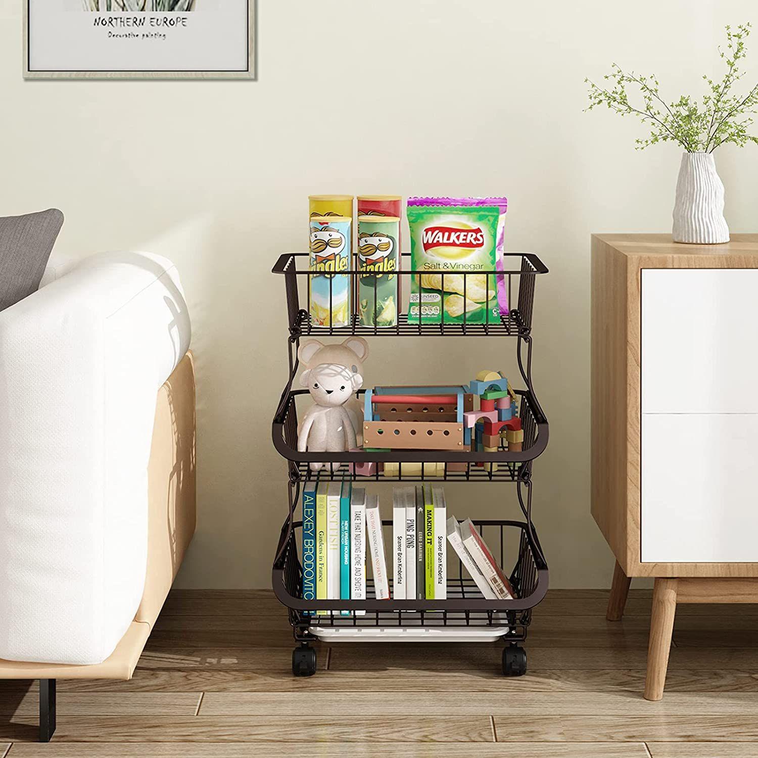 Frutero Canasto Organizador 3 Niveles Multiusos-1