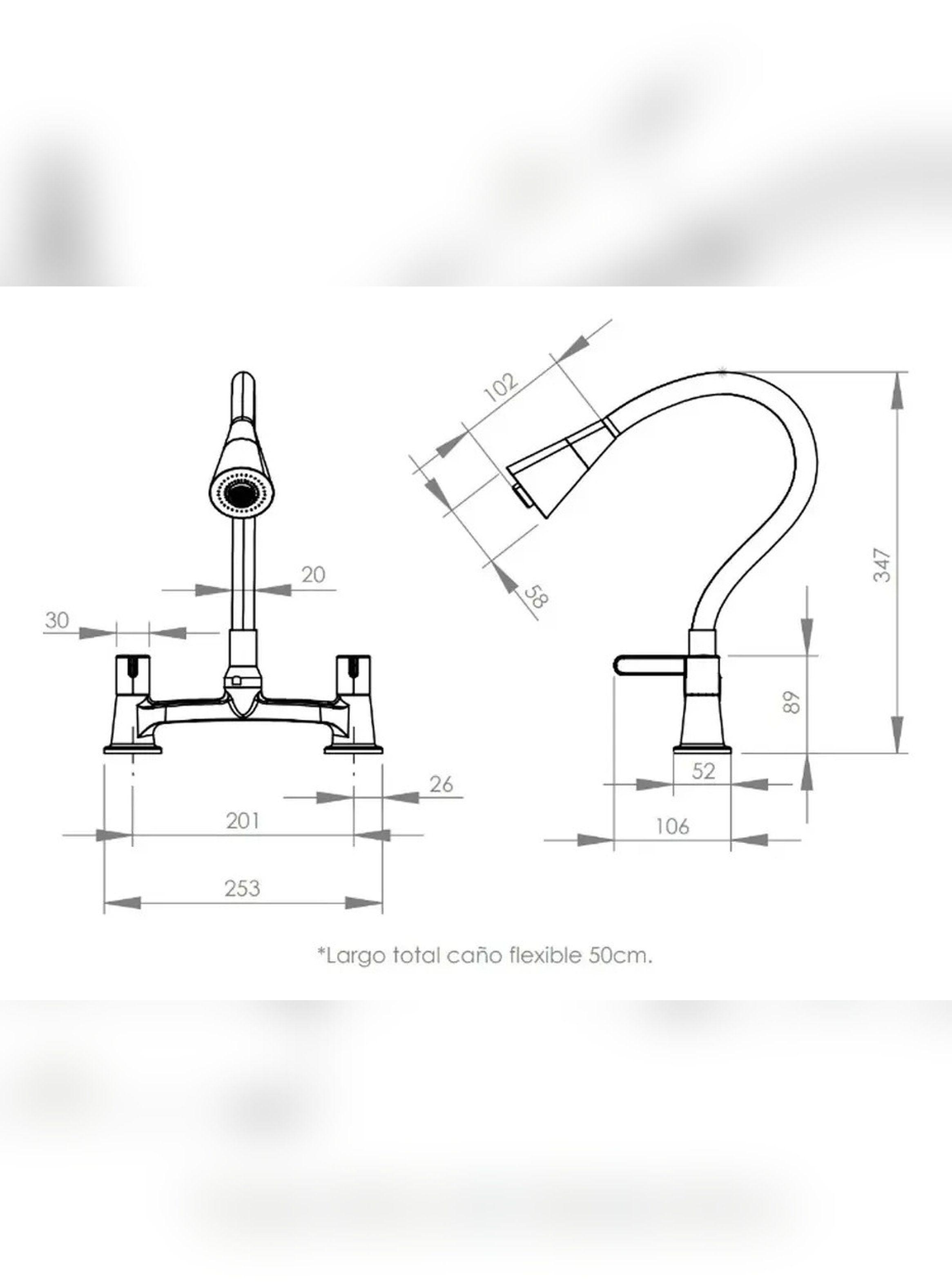 Combinacion Llave Grifo Para Lavaplatos Ferrara Stretto-3