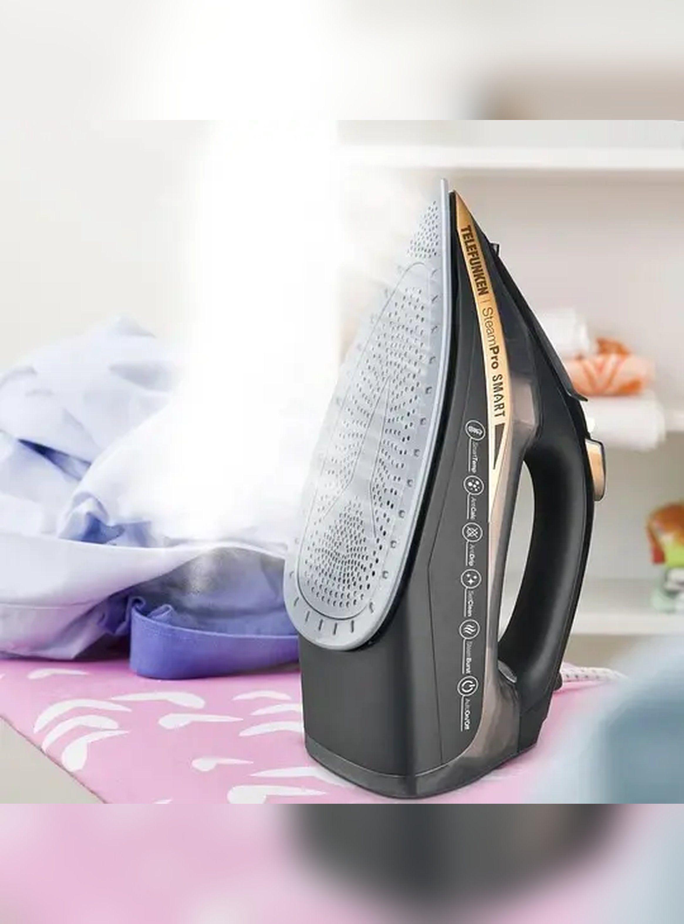 Plancha a Vapor 2200W Base Cerámica Telefunken Steampro-5
