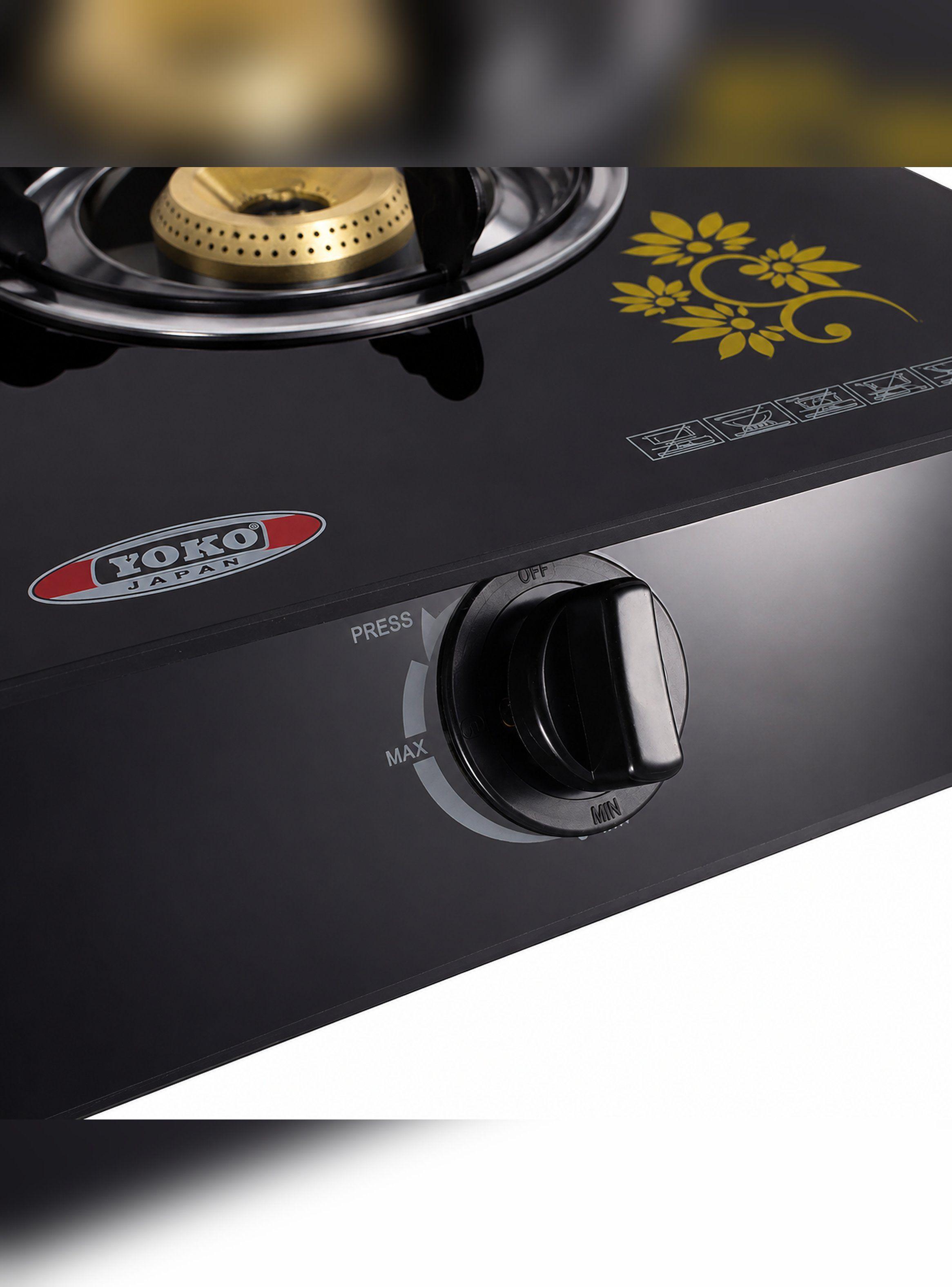 Cocina A Gas 1 Plato Vidrio Templado Marca New Line-4