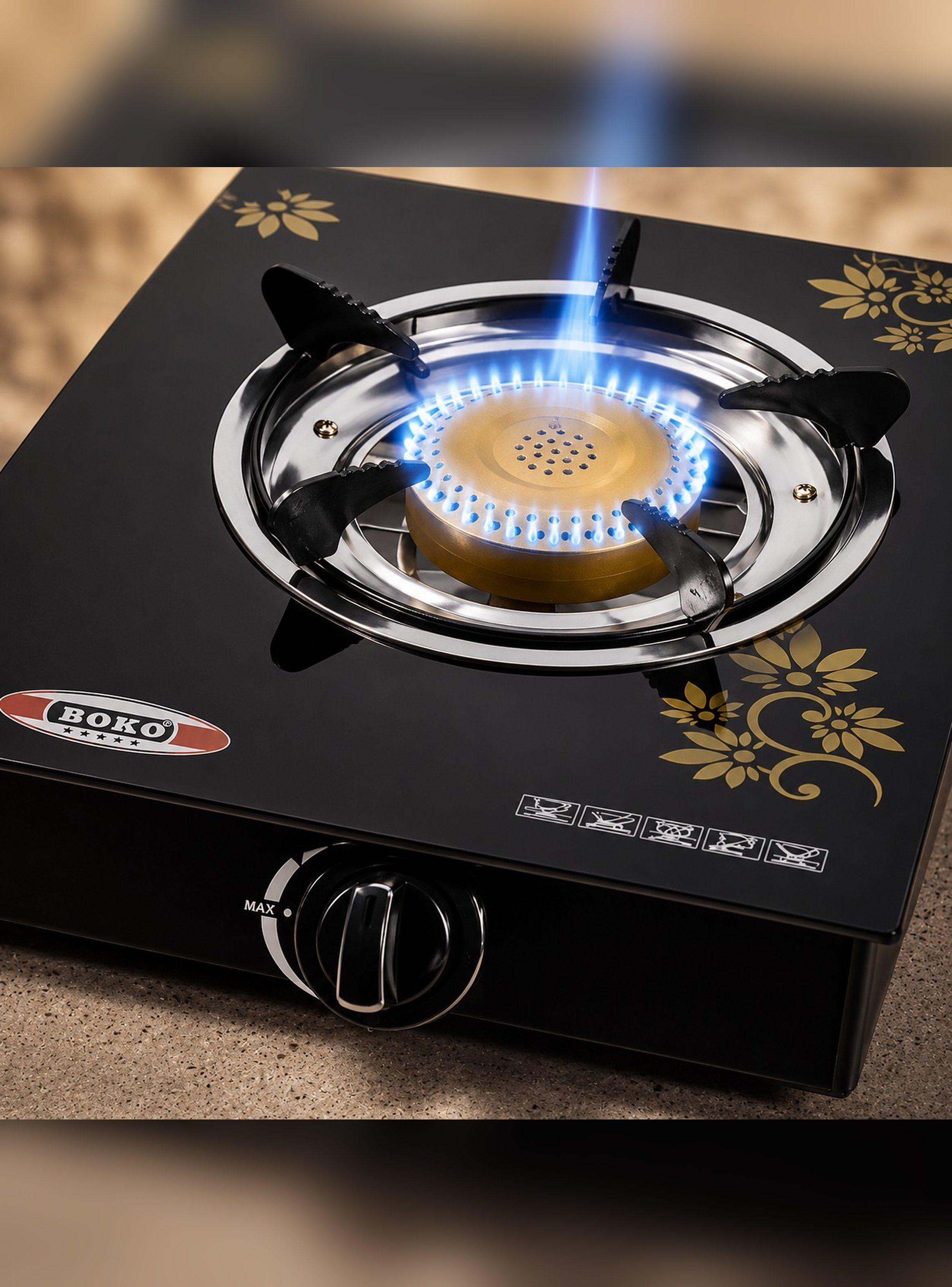 Cocina A Gas 1 Plato Vidrio Templado Marca New Line-5