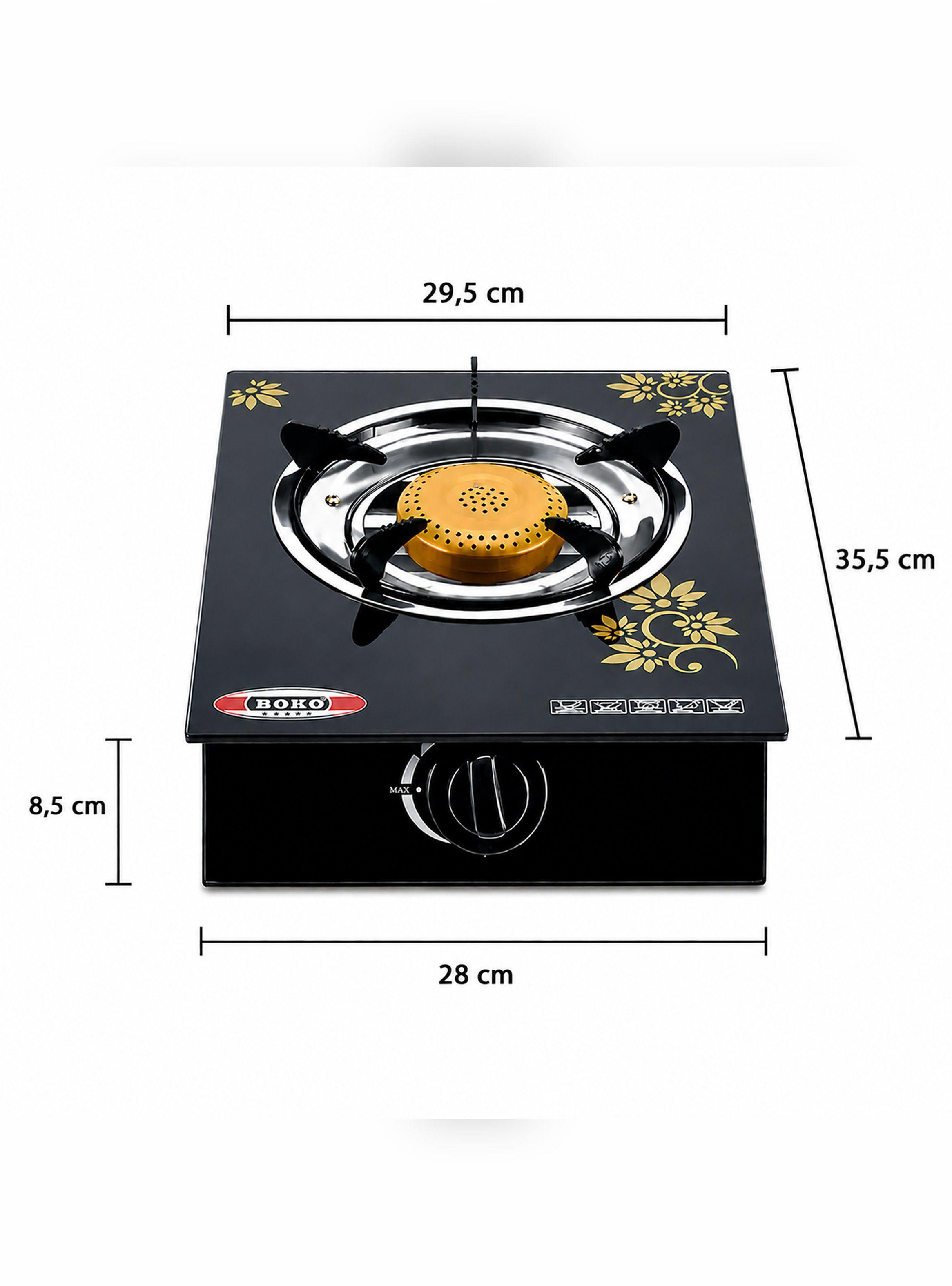 Cocina A Gas 1 Plato Vidrio Templado Marca New Line-9