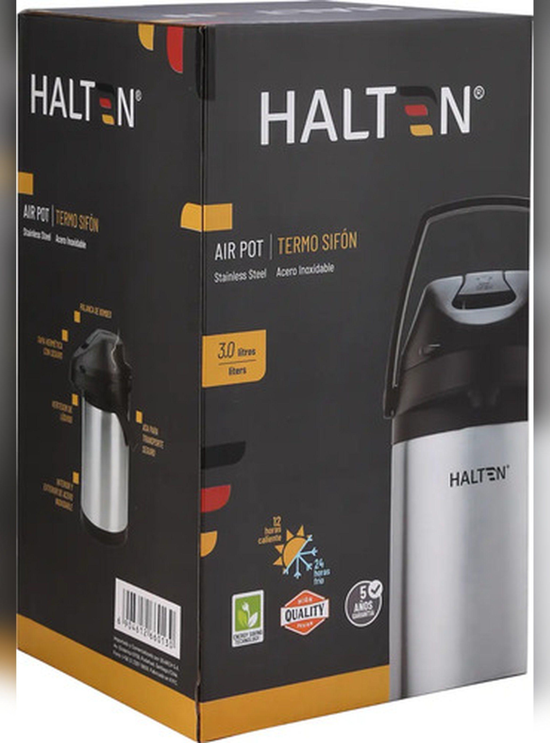 Termo Acero Inoxidable Antigoteo Con Botón Halten Sifón 3L-8