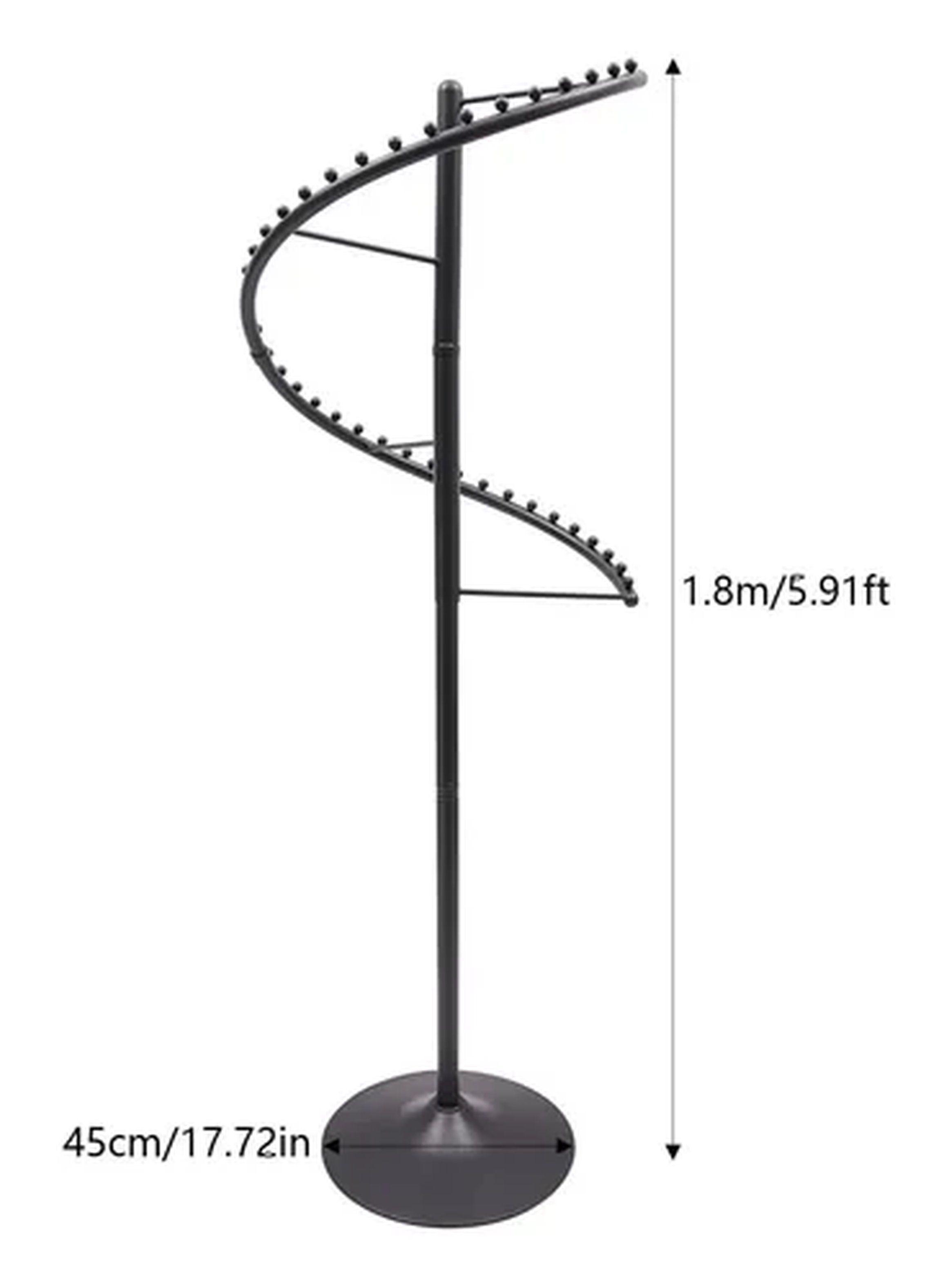 Perchero colgador Exhibidor Espiral Premium Color Negro-9