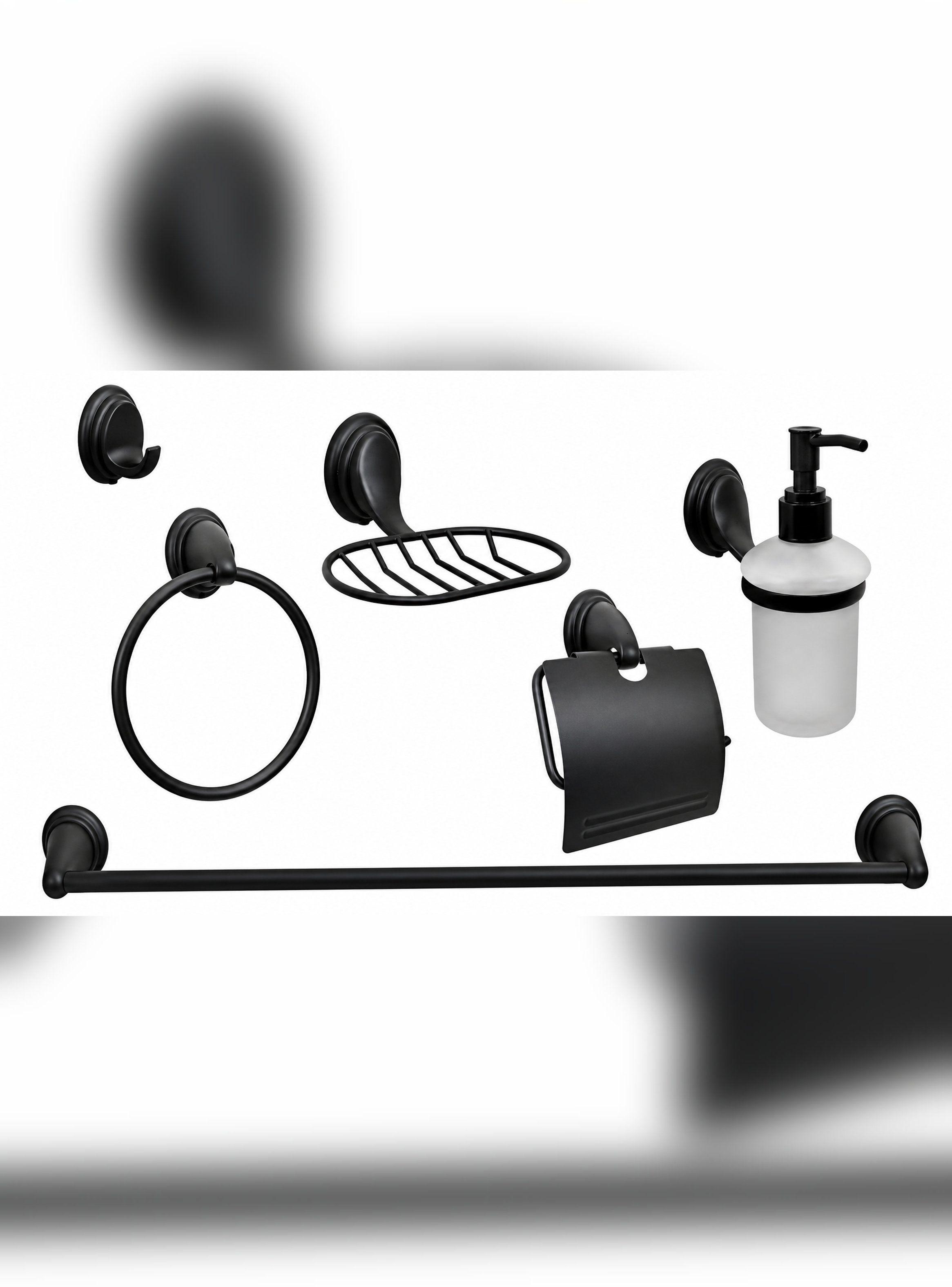 Kit Accesorios de Baño 6 Piezas Modelo Notte Marca Taumm-1