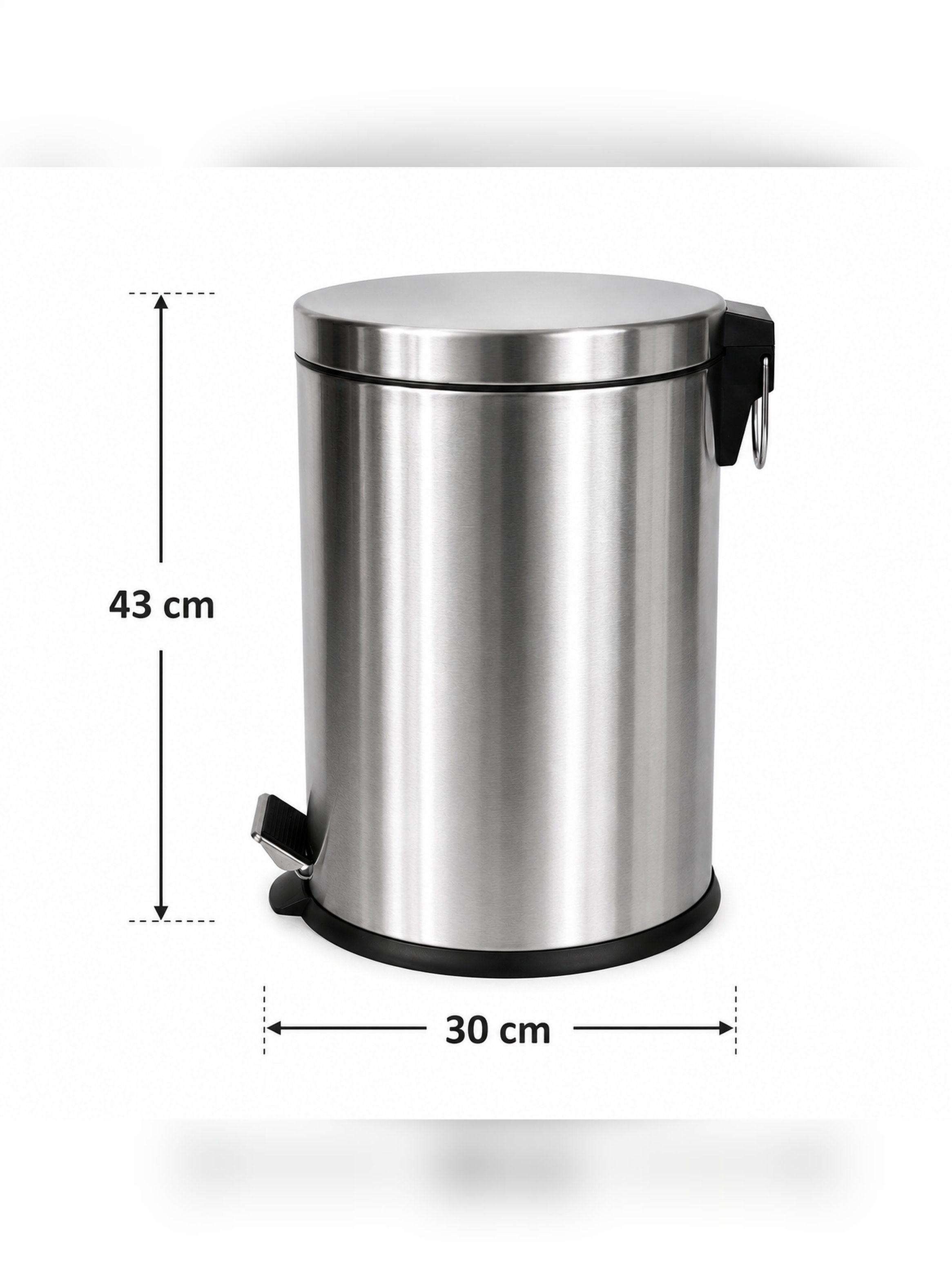 Basurero Pedal Acero Inoxidable 20 Litros Taumm Cromo-6