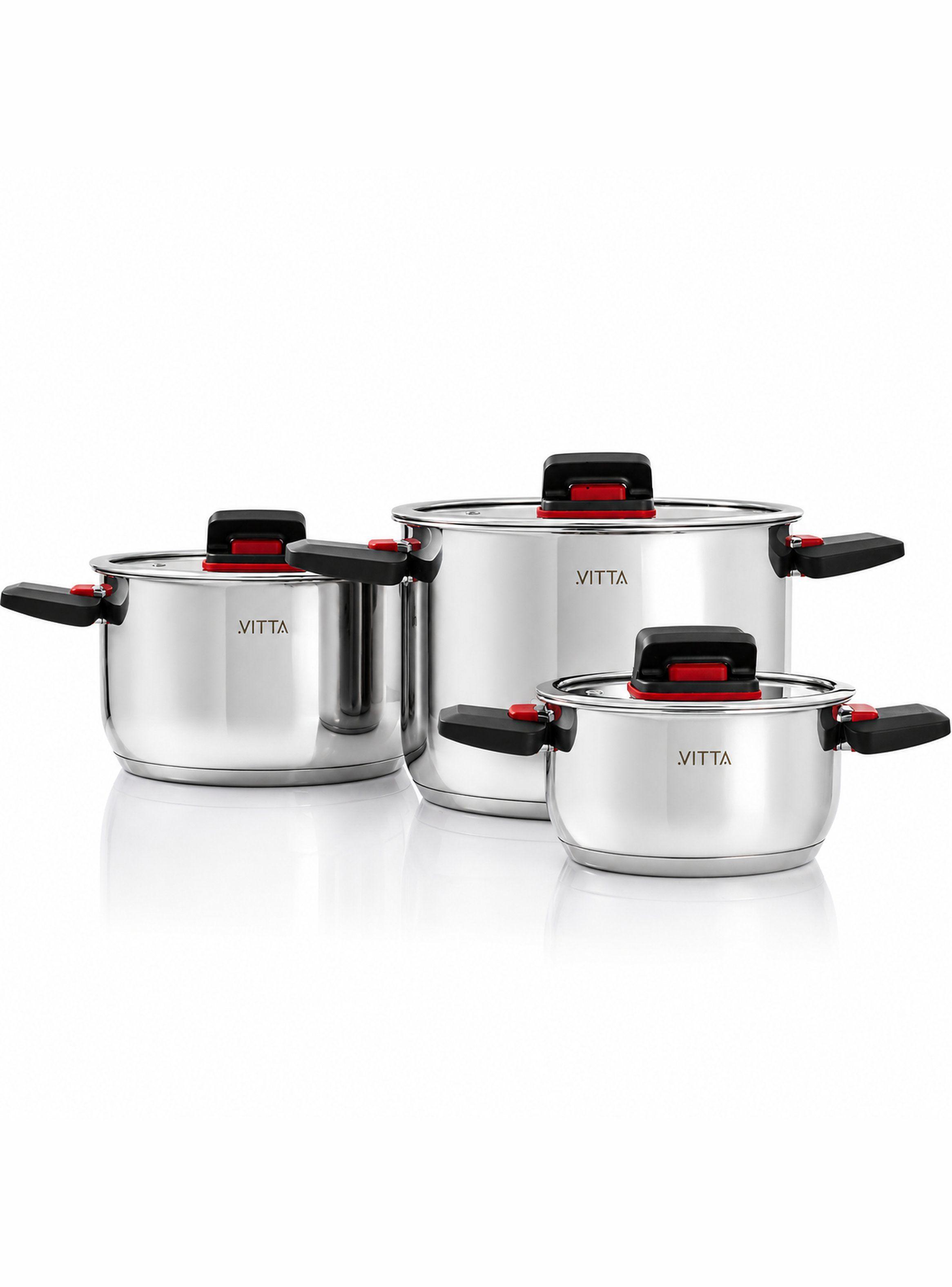 Batería De Cocina Vitta Spazio 6 Piezas Con Asas Plegables-3