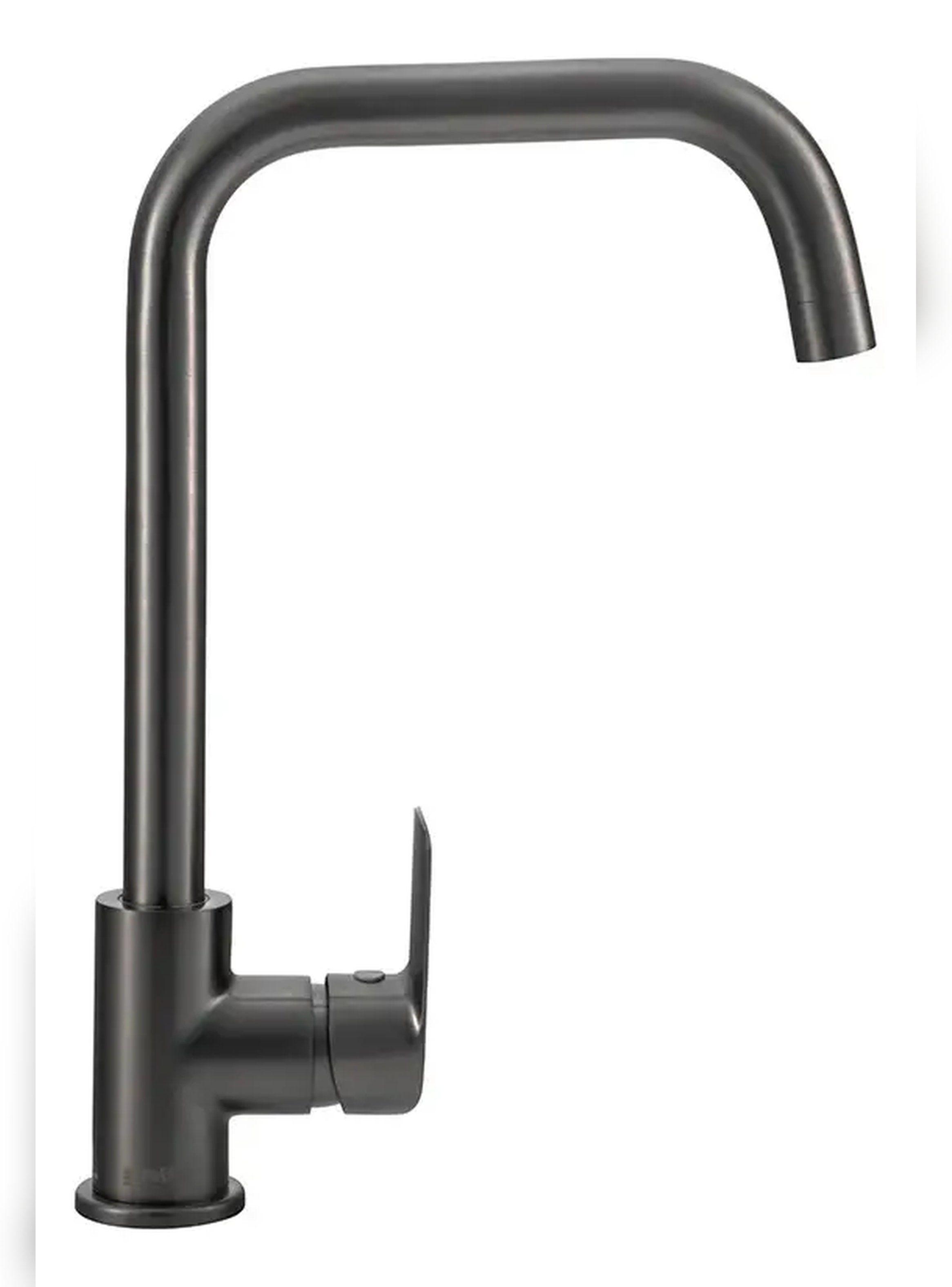 Monomando Llave Grifo Lavaplatos Priego Stretto Grafito-2