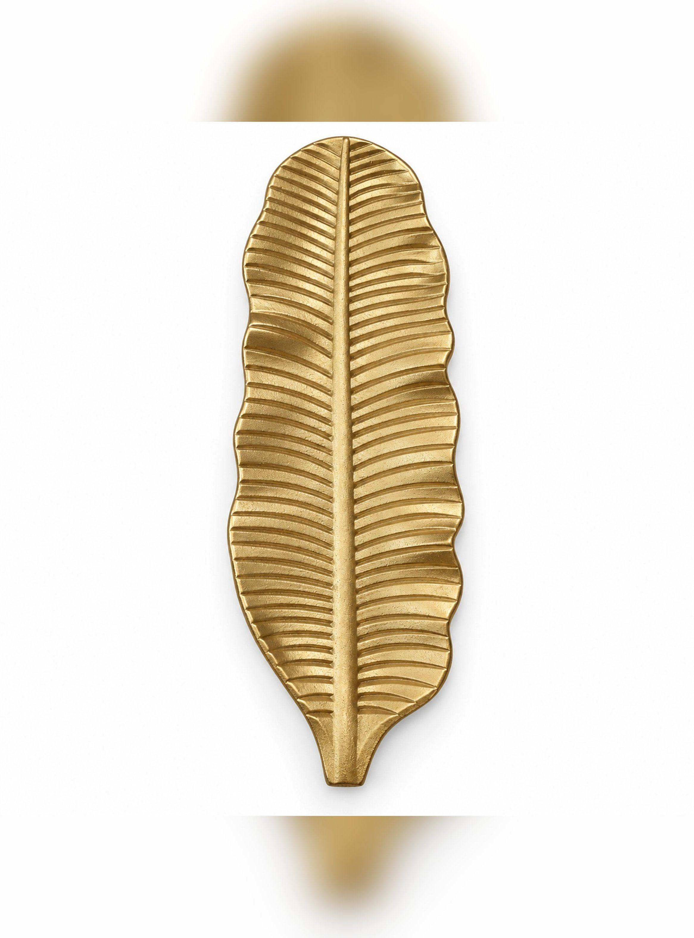 Bandeja Decorativa Hoja Alargada Estilo Moderno 47 cm-4