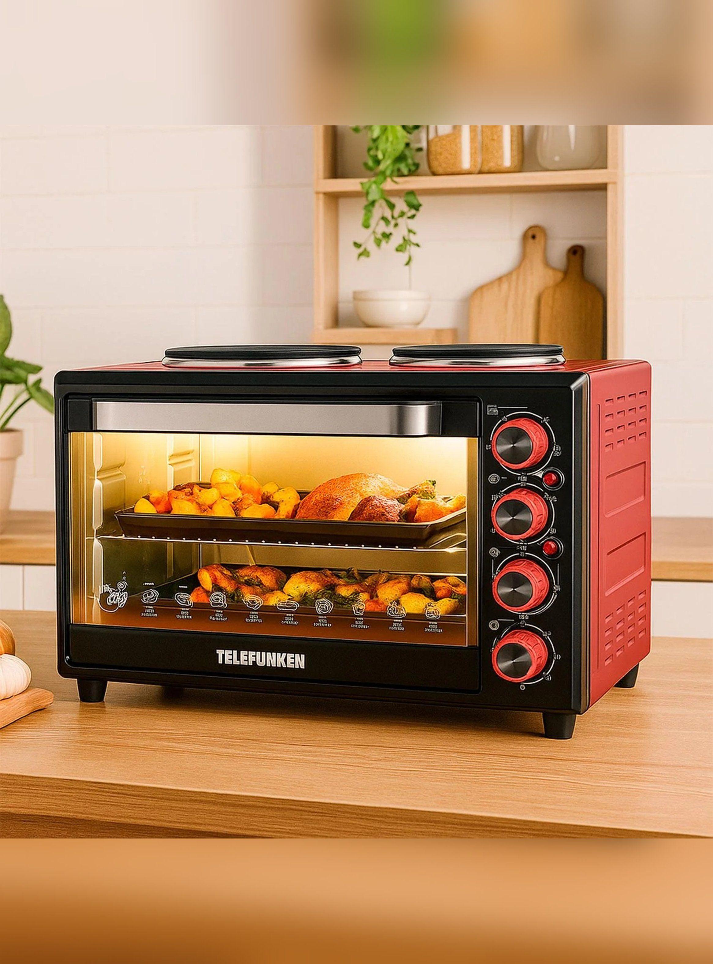 Horno Eléctrico 2 En 1 Con Encimera Telefunken 55L-6