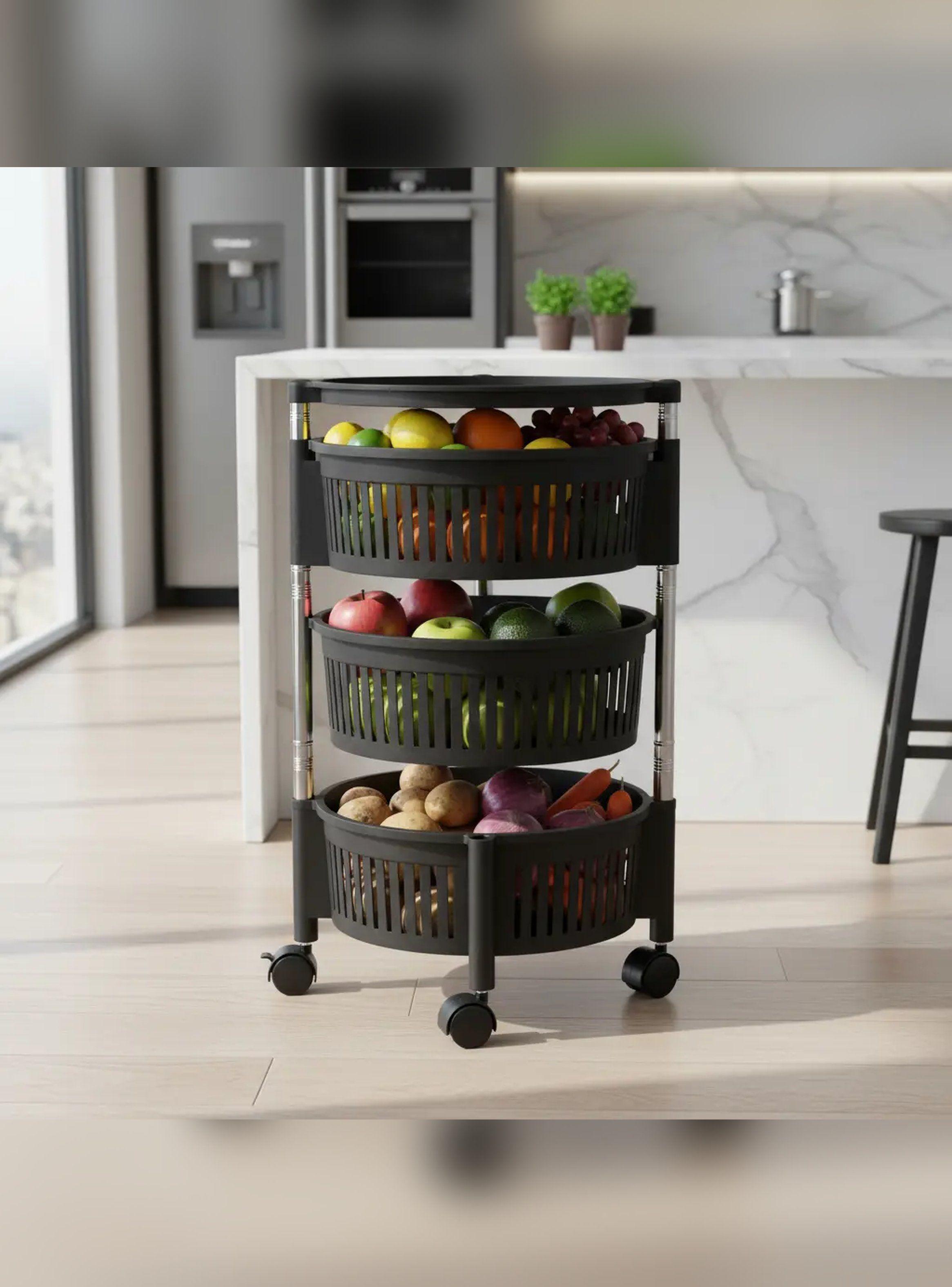 Carrito Organizador Multiuso Verdulero Frutero Con 3 Niveles-5