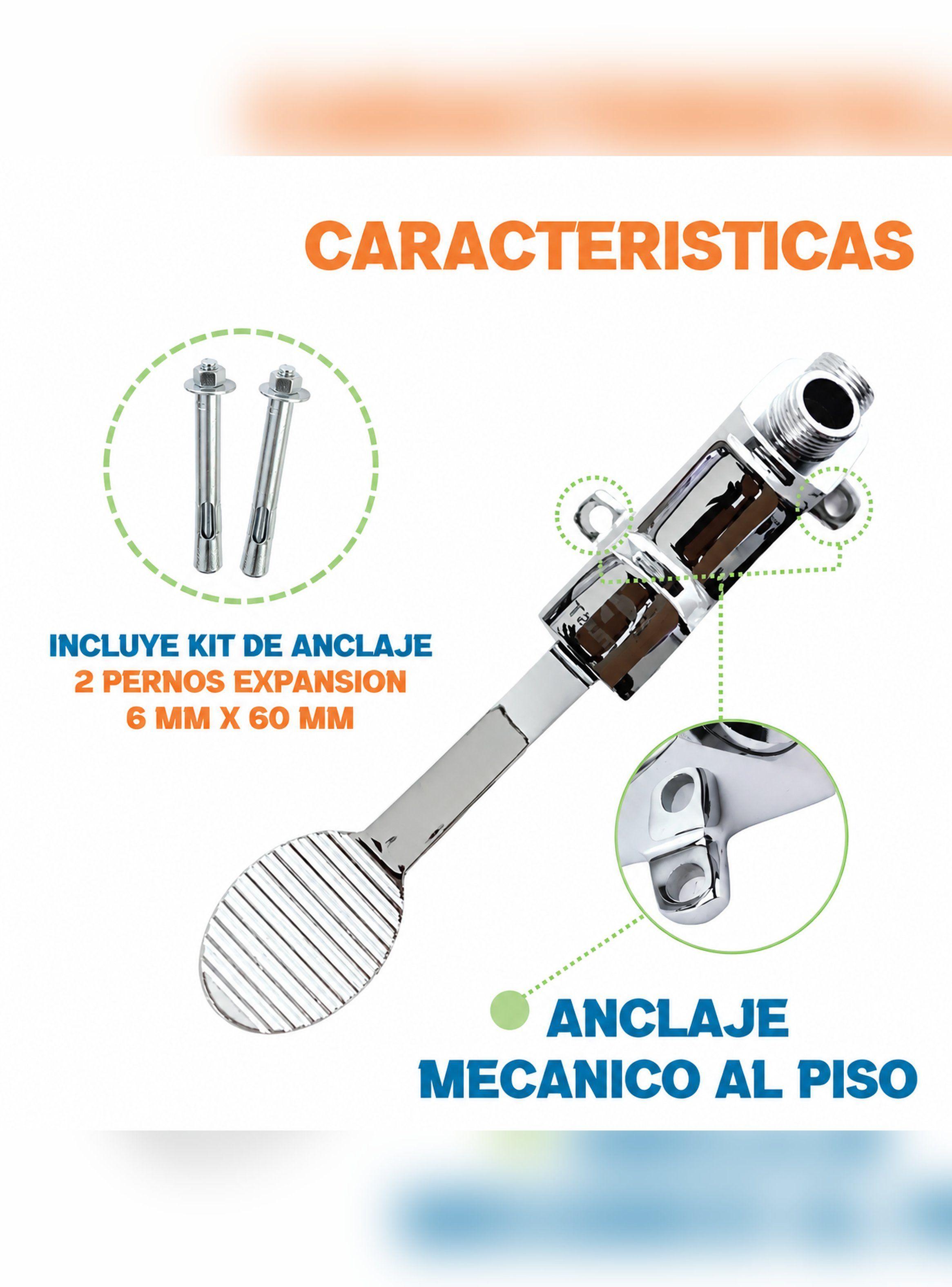 Válvula Pedal Acero Inoxidable Taumm HE-HE 1/2 Cromo-4
