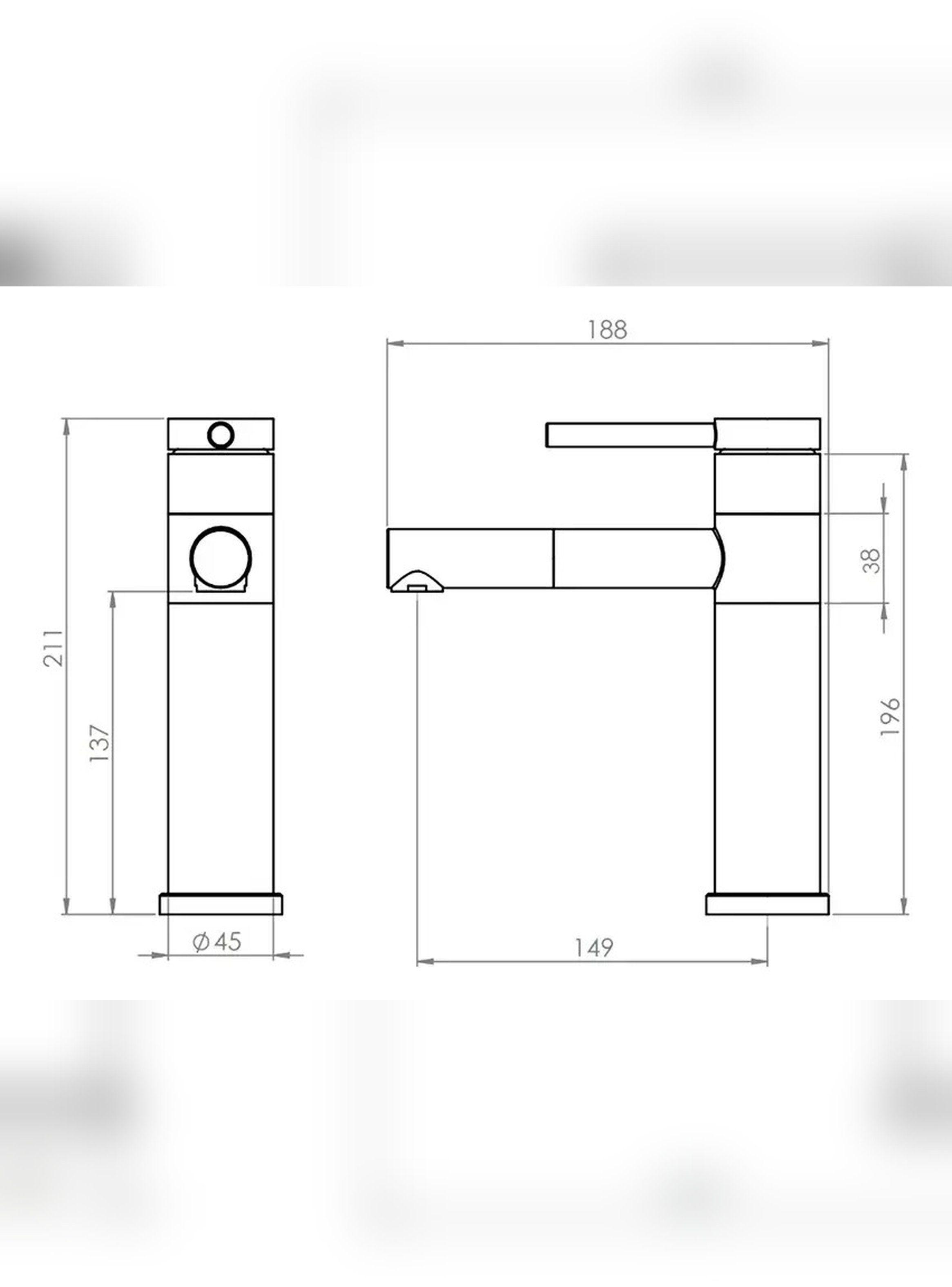 Monomando Llave Grifo Lavamanos Modelo Brienza Marca Stretto-7