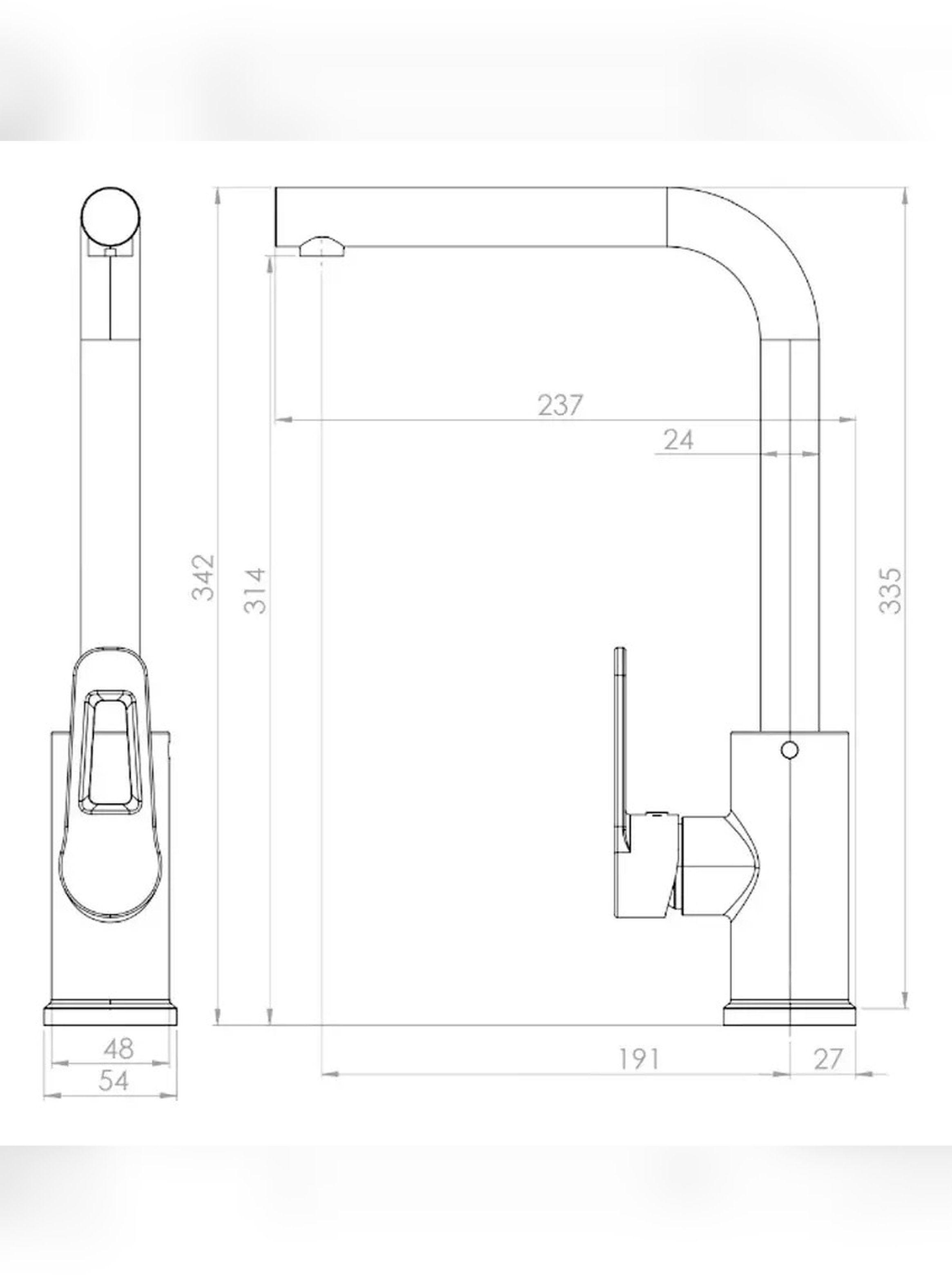 Monomando Llave Grifo Lavaplatos Modelo Verona Marca Stretto-3