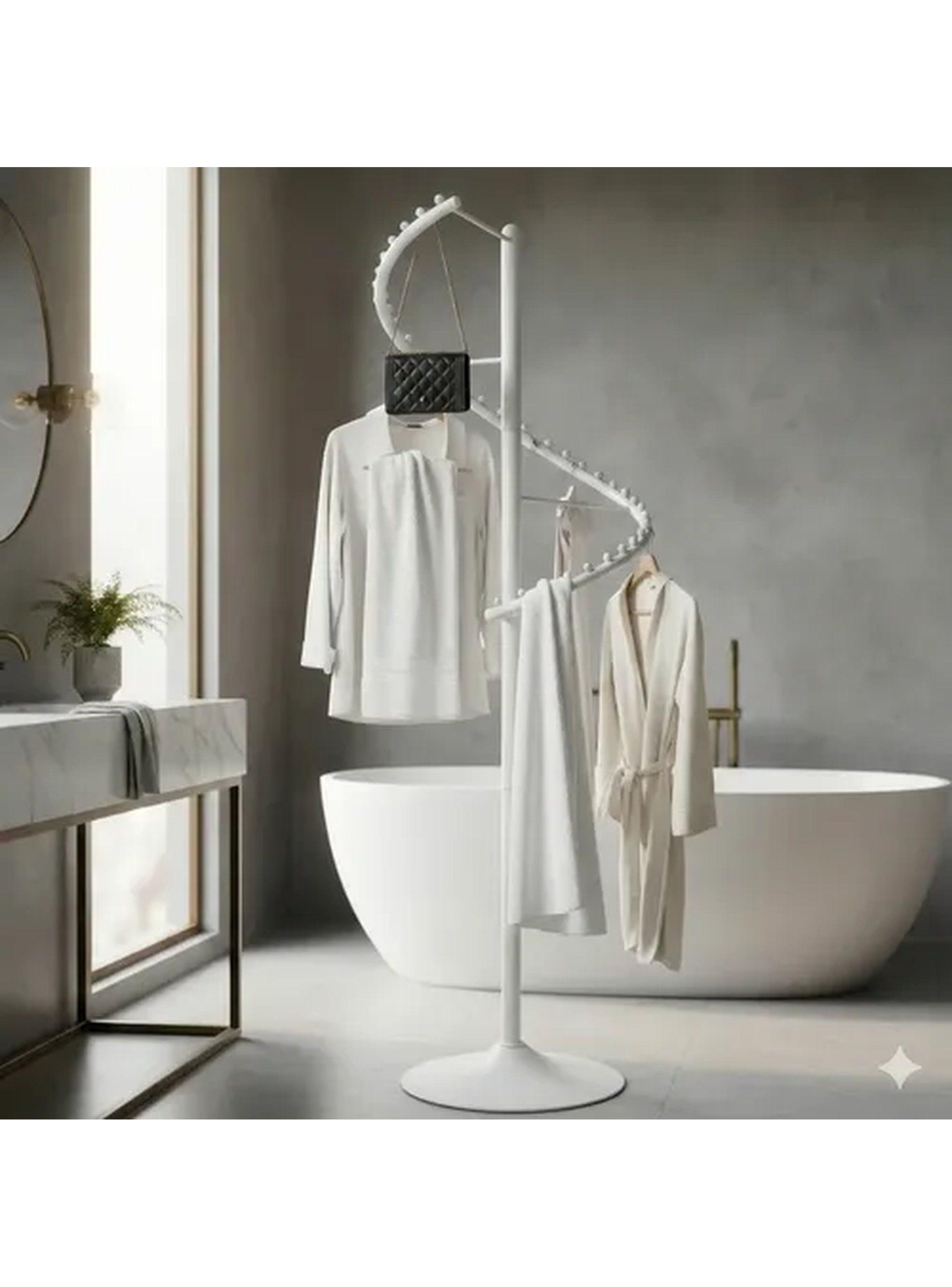 Perchero colgador Exhibidor Espiral Premium Color Blanco-3