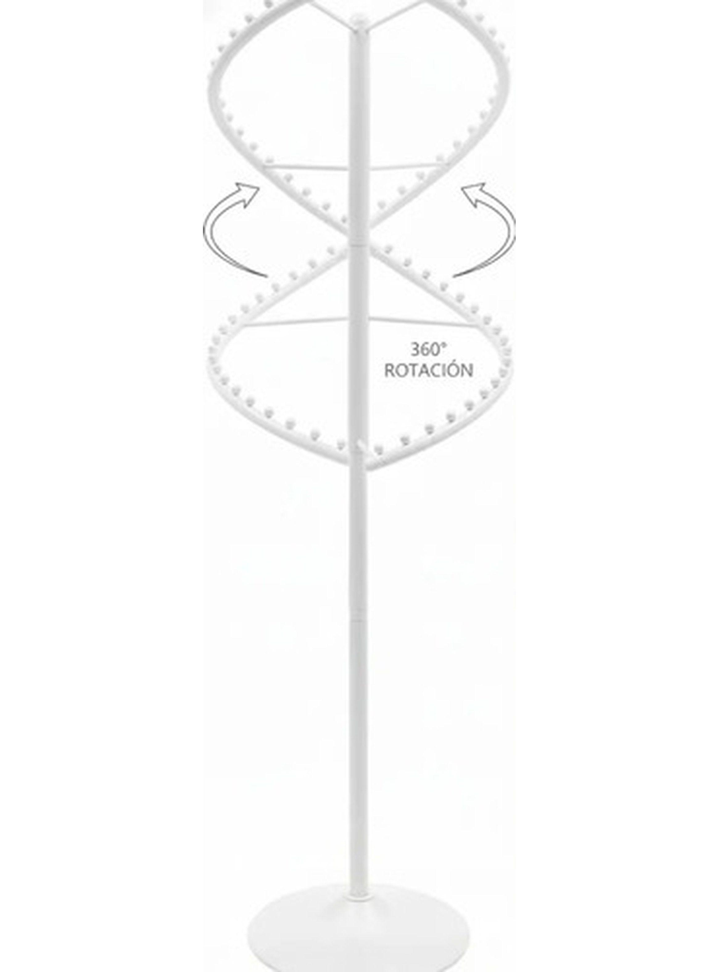 Perchero colgador Exhibidor Espiral Premium Color Blanco-4