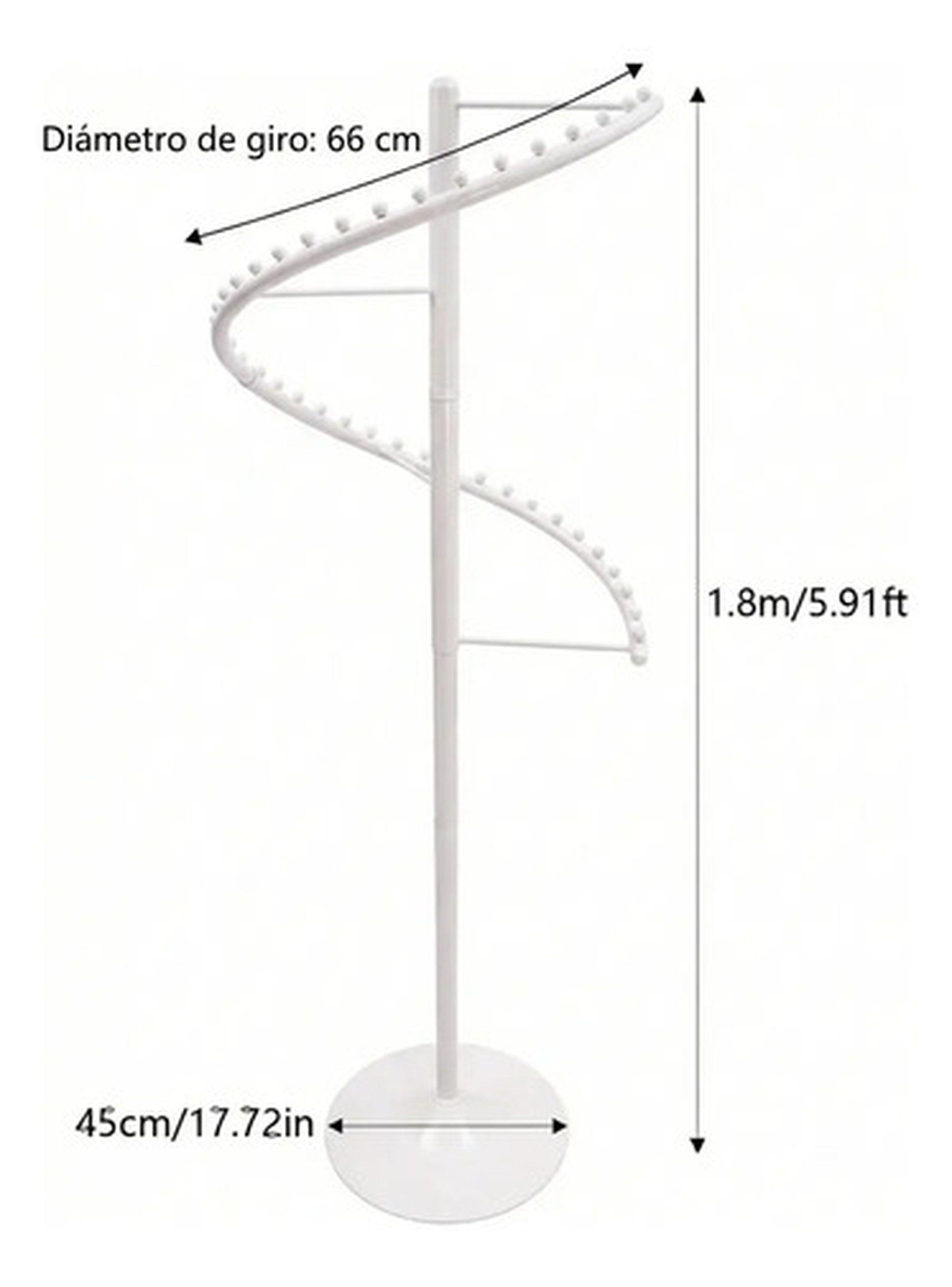 Perchero colgador Exhibidor Espiral Premium Color Blanco-8