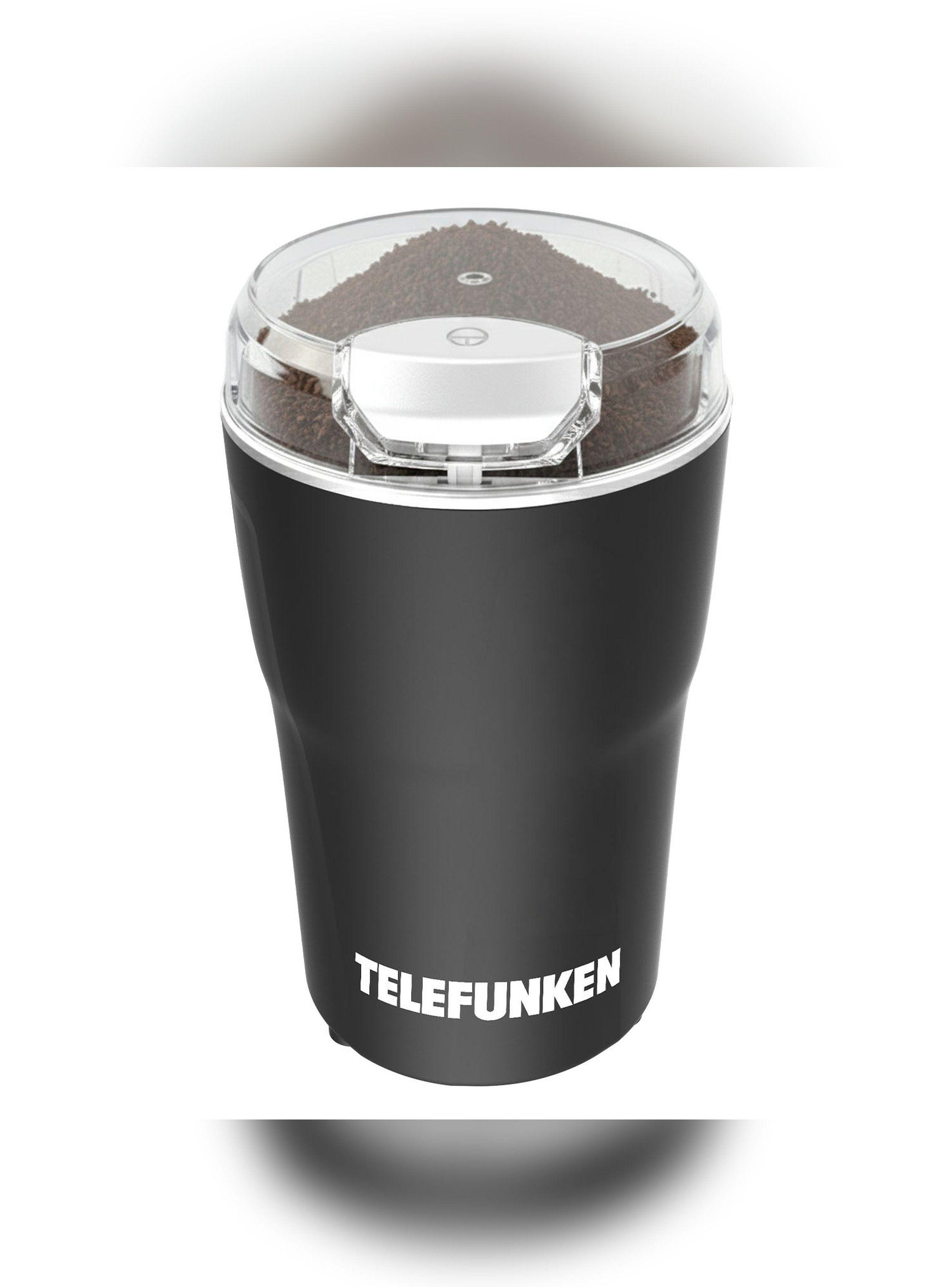 Molinillo de Café Eléctrico Telefunken 200W 70 g Acero Negro-2