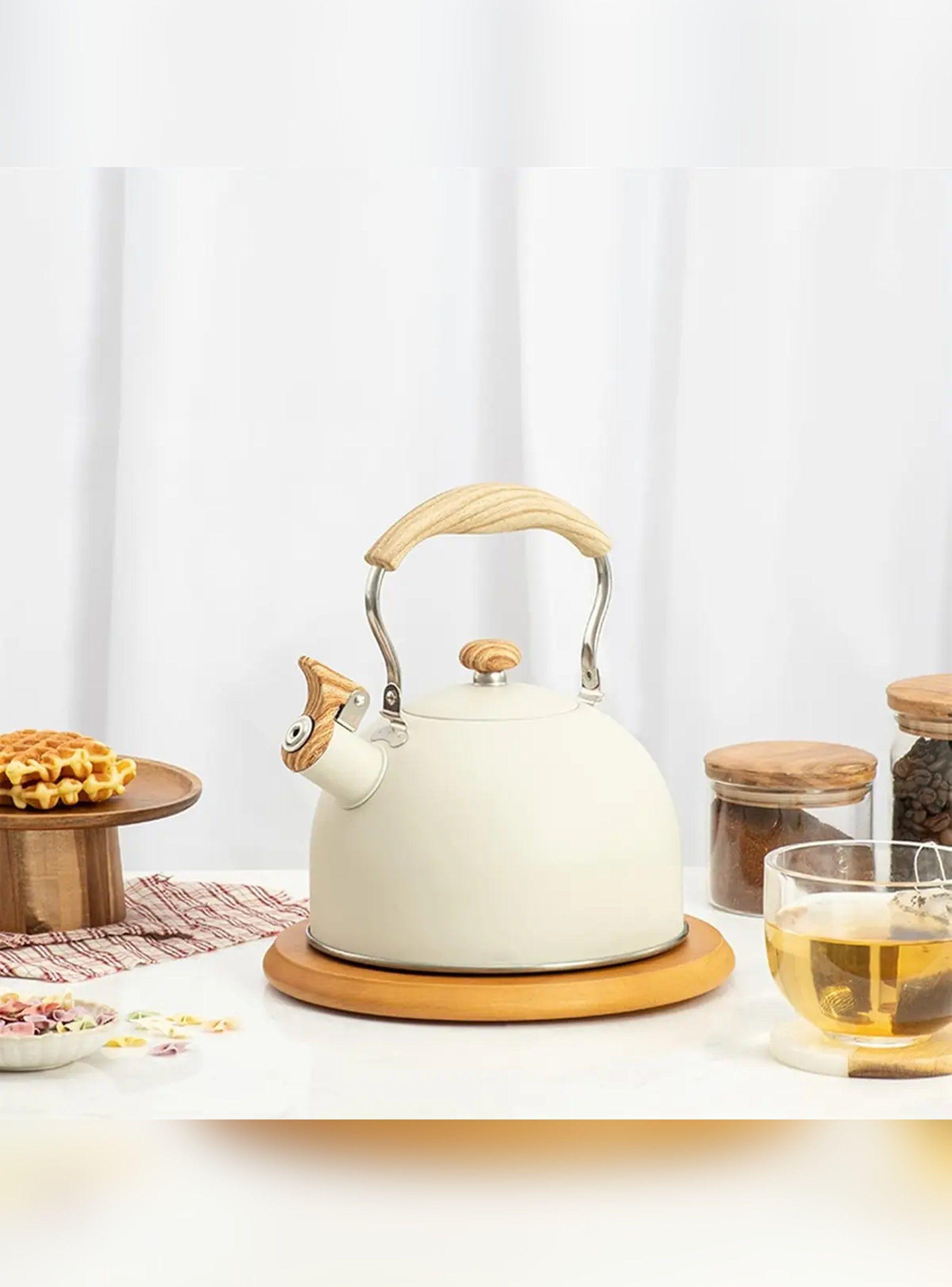 Tetera Acero Inoxidable Vitta Vintage 2.5L Beige-3