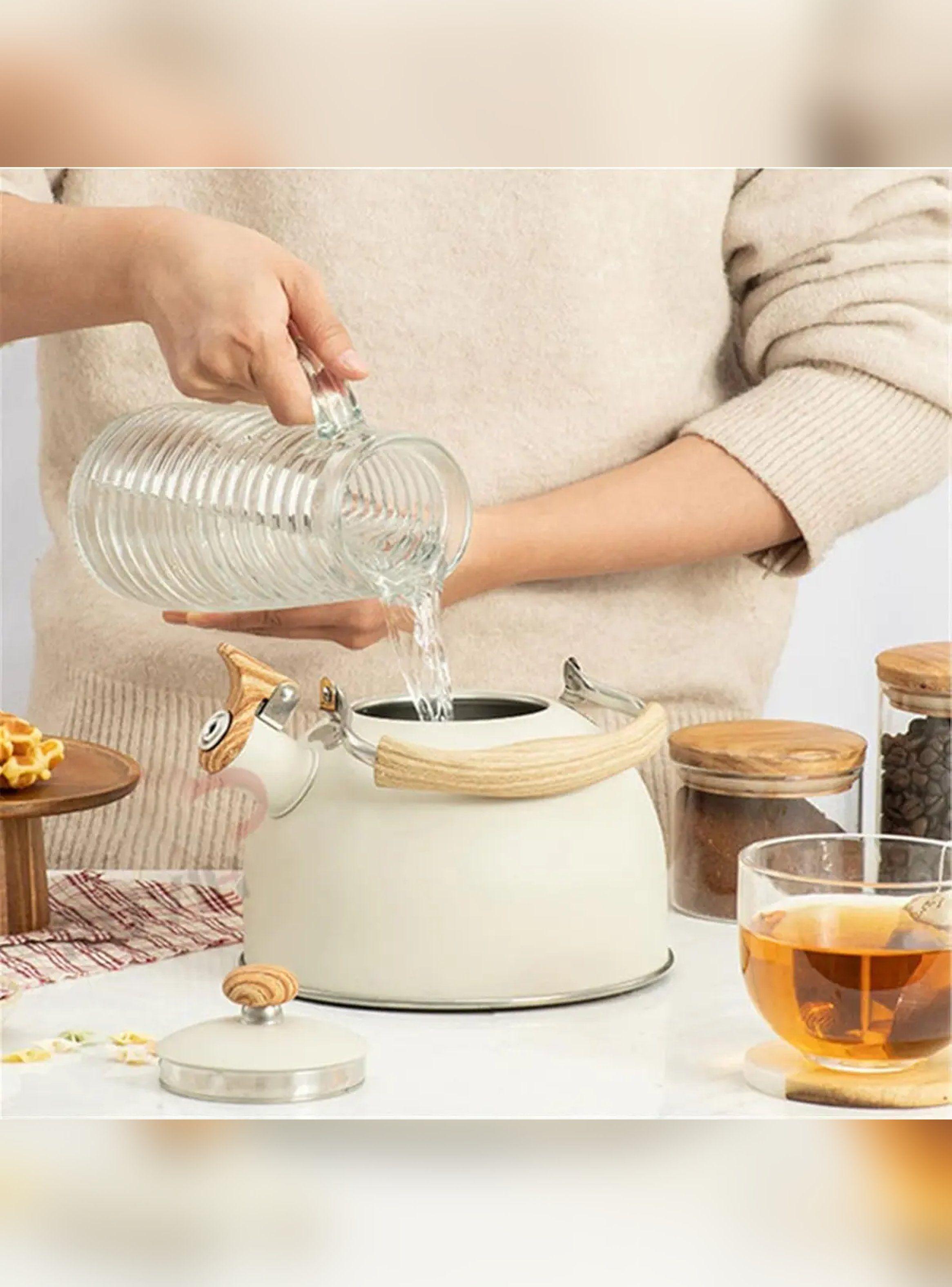 Tetera Acero Inoxidable Vitta Vintage 2.5L Beige-4