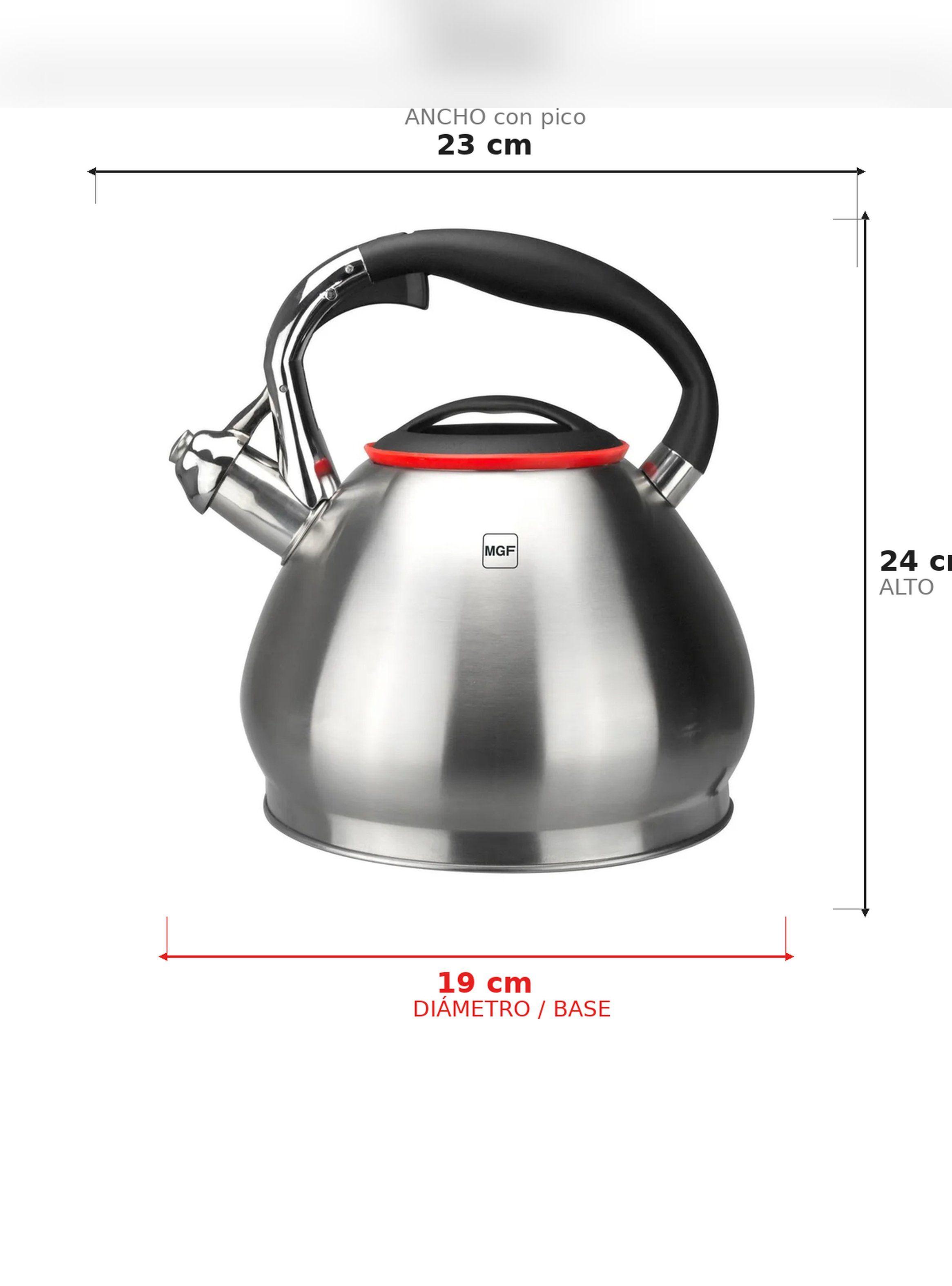 Tetera Acero Inox 3.4 Litros Modelo Nova Marca Magefesa-7