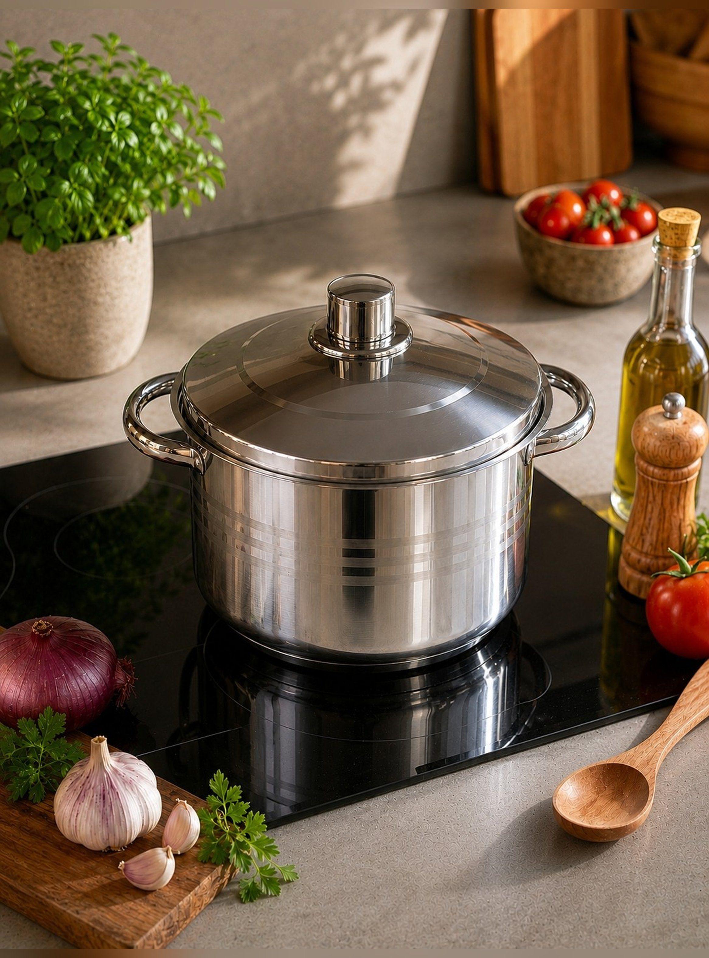 Cacerola Acero Inoxidable 20 Cm 3,3L 0.6 MM Oslo Marca Vitta-6