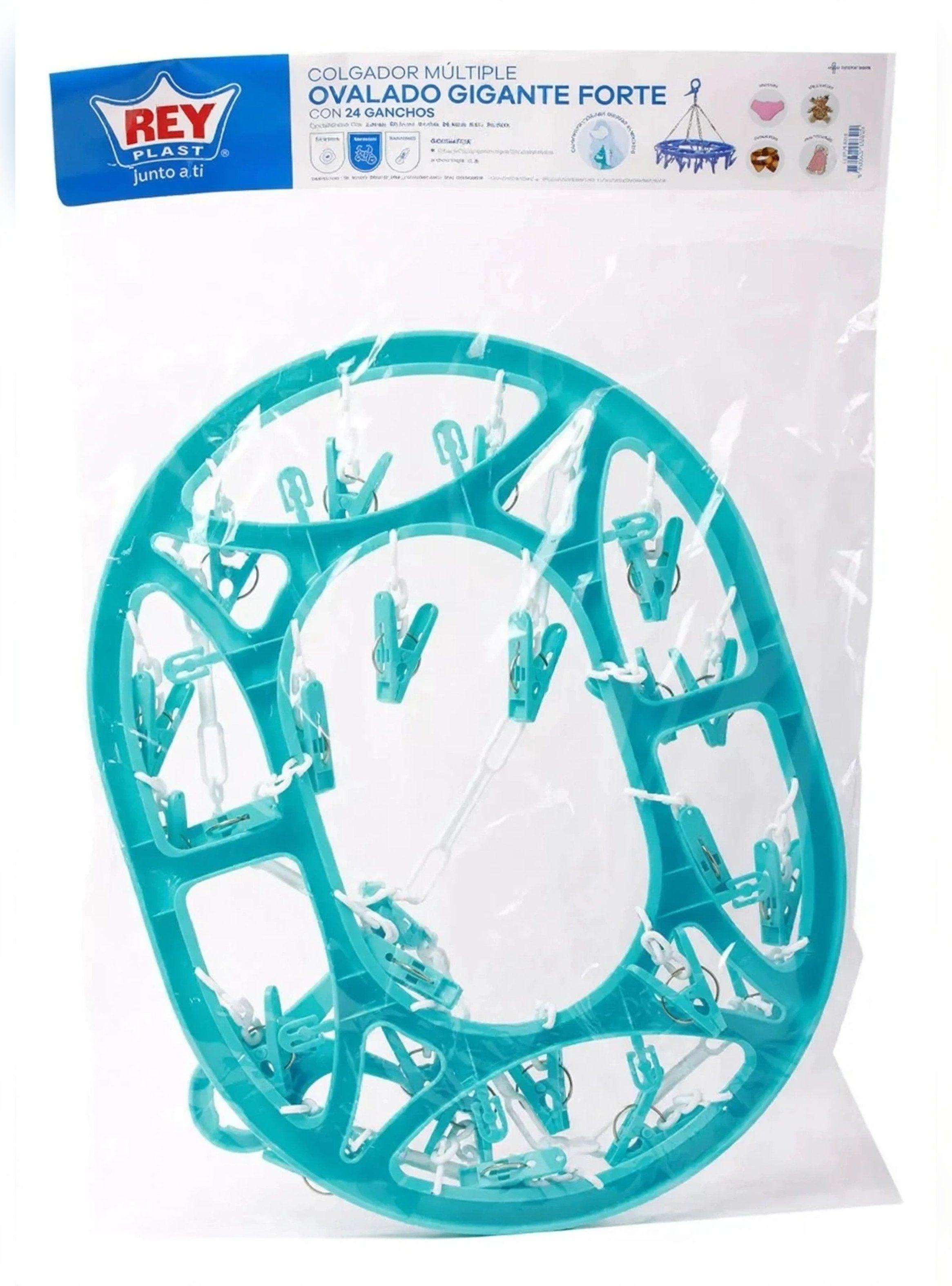 Colgador Múltiple De Ropa Ovalado 24 Ganchos Marca Reyplast-3