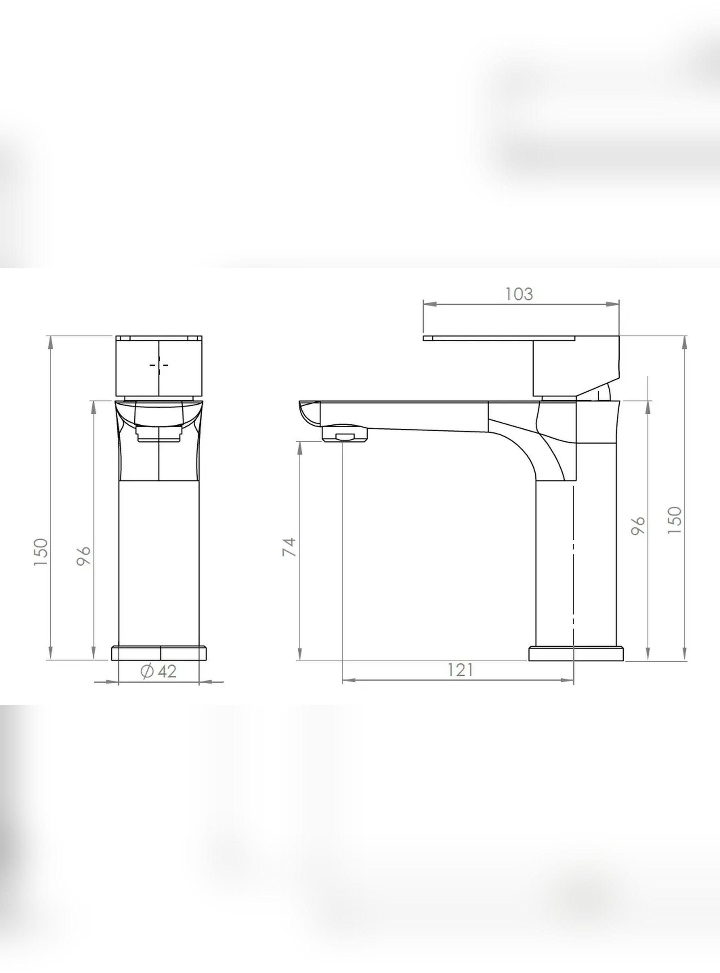 Monomando Llave Grifo Lavatorio Modelo Bruna Marca Stretto-6
