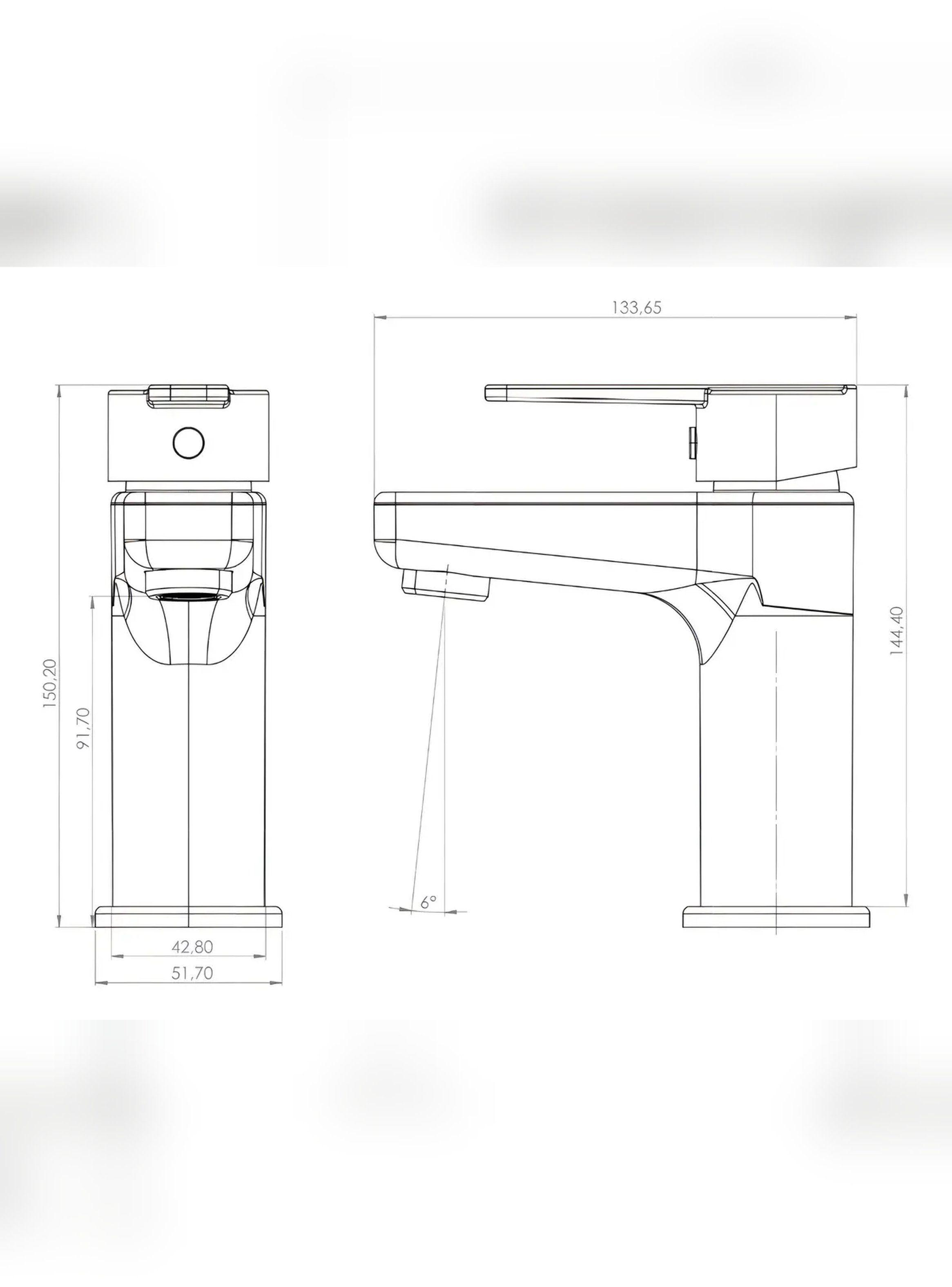 Monomando Llave Grifo Lavamanos Modelo High Dallas Marca PMB-3