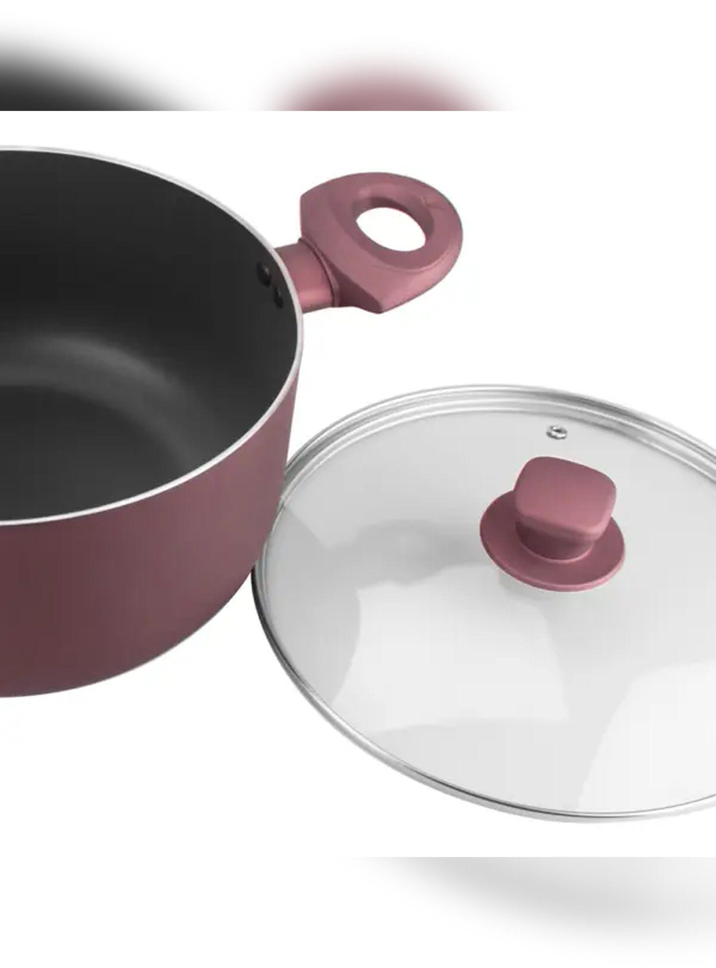 Olla Antiadherente 20 Cm Marmicoc Spring Granate-5