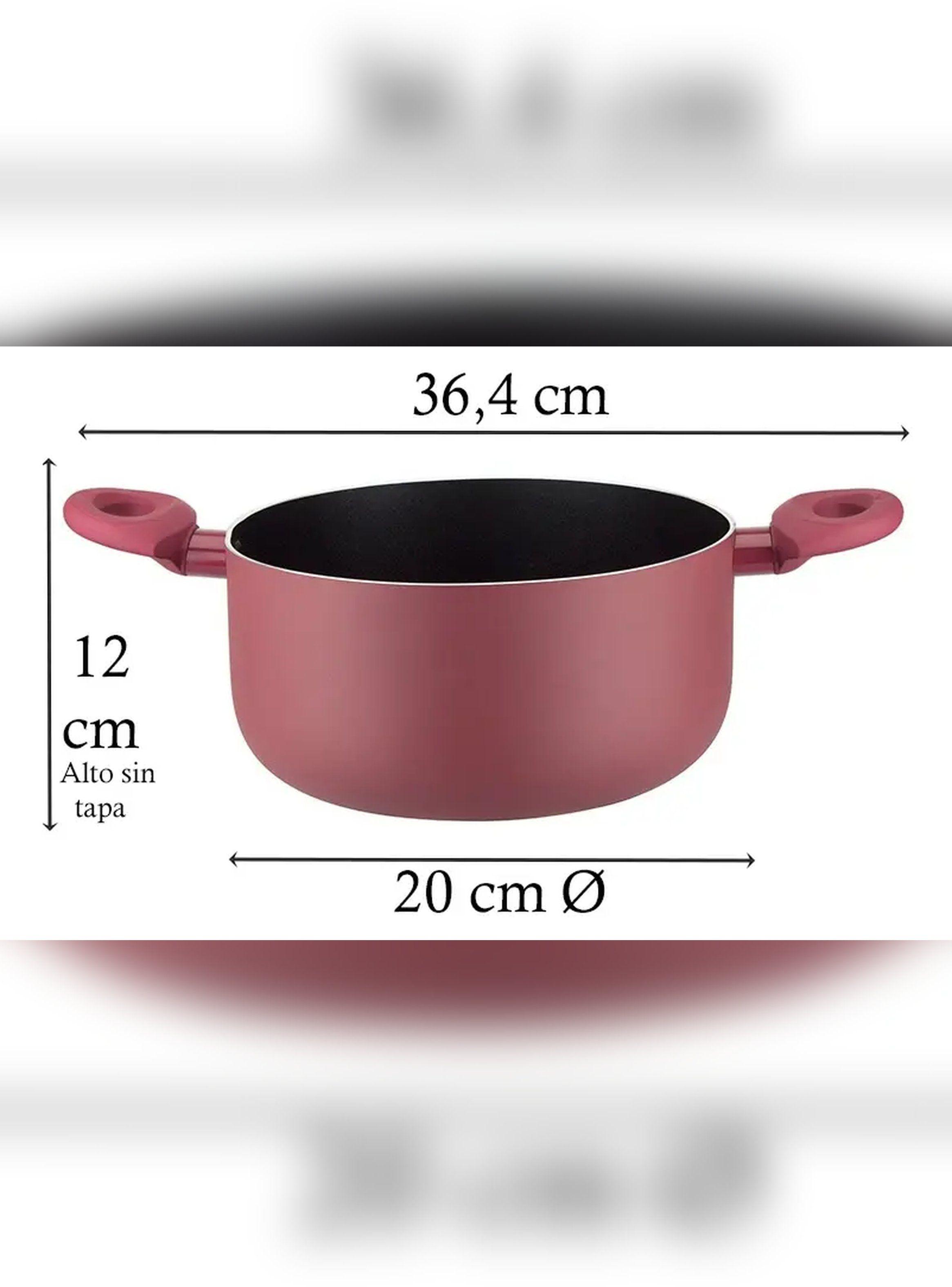 Olla Antiadherente 20 Cm Marmicoc Spring Granate-9