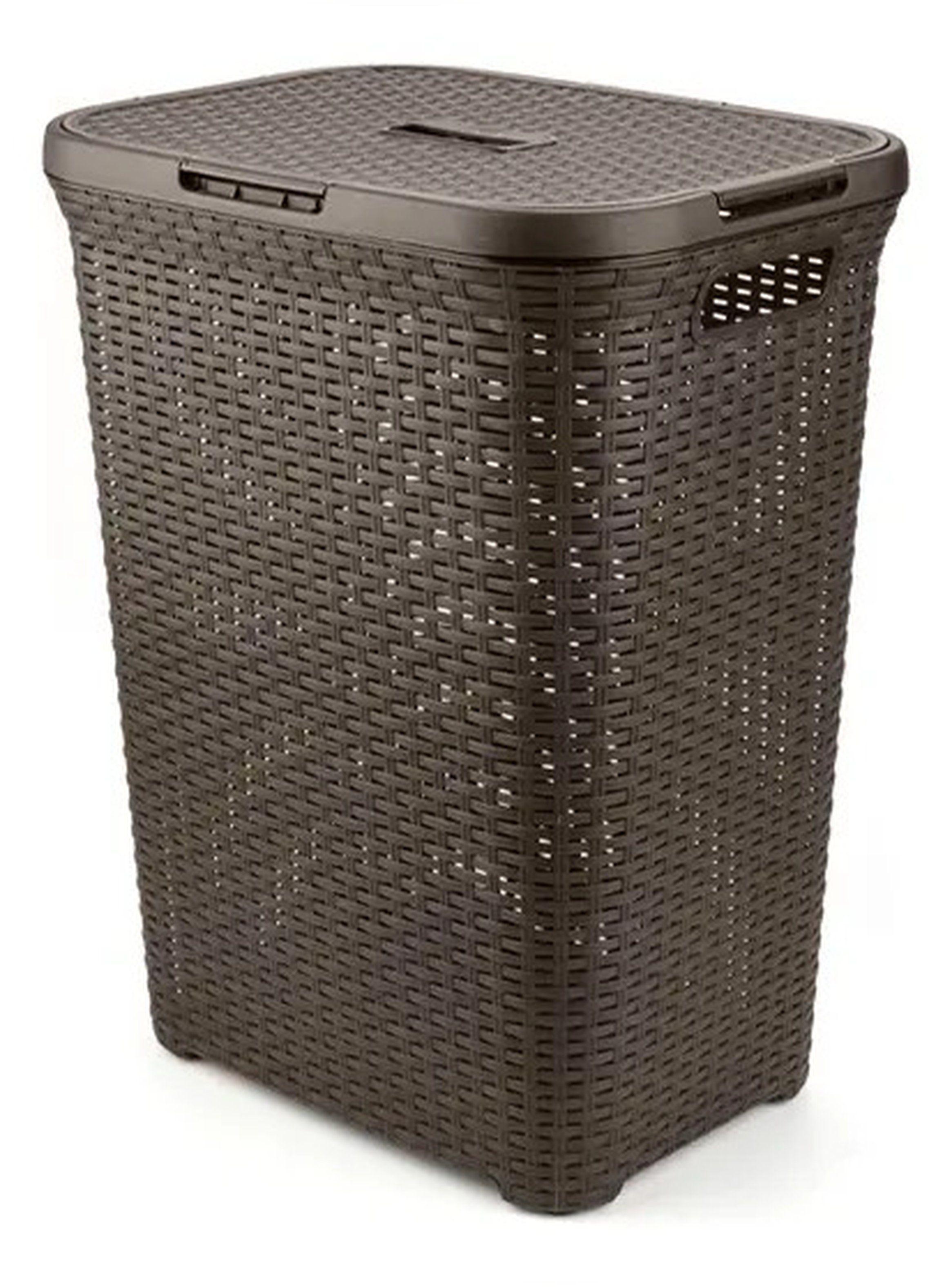 Cesto Canasto de Ropa 60 Litros Marca MP Color Chocolate-2