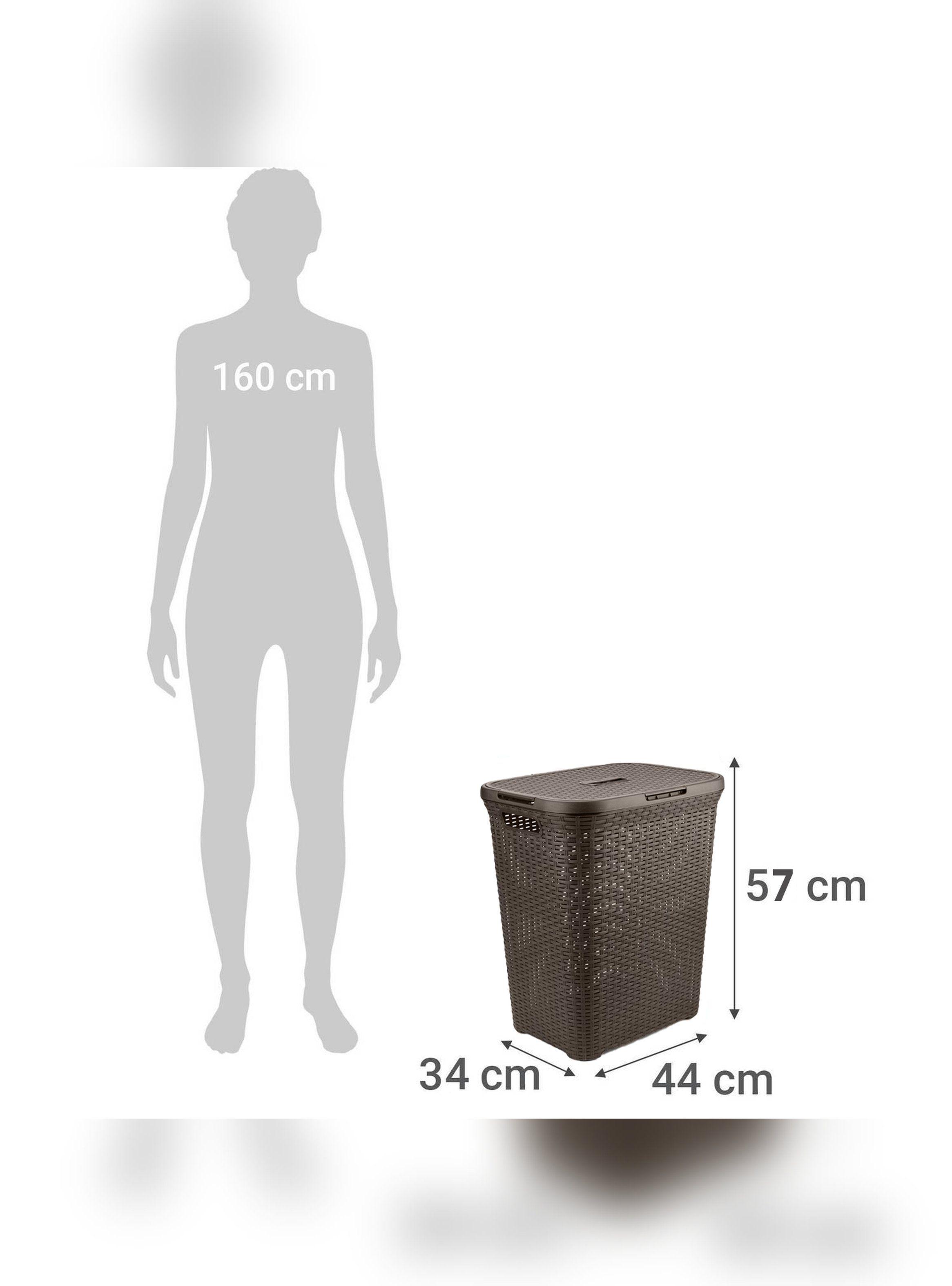 Cesto Canasto de Ropa 60 Litros Marca MP Color Chocolate-5