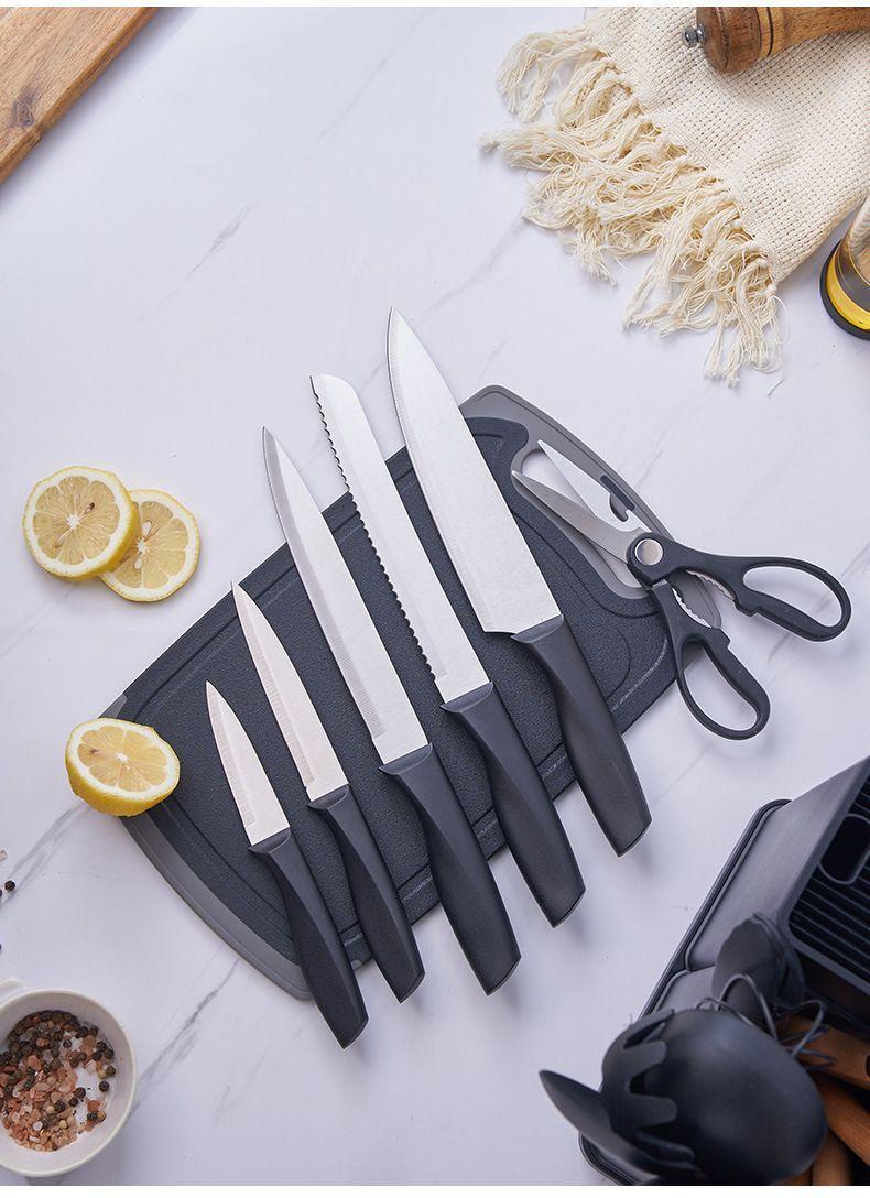 SET 19 UTENSILIOS DE COCINA DE ACERO INOXIDABLE Y SILICONA-3