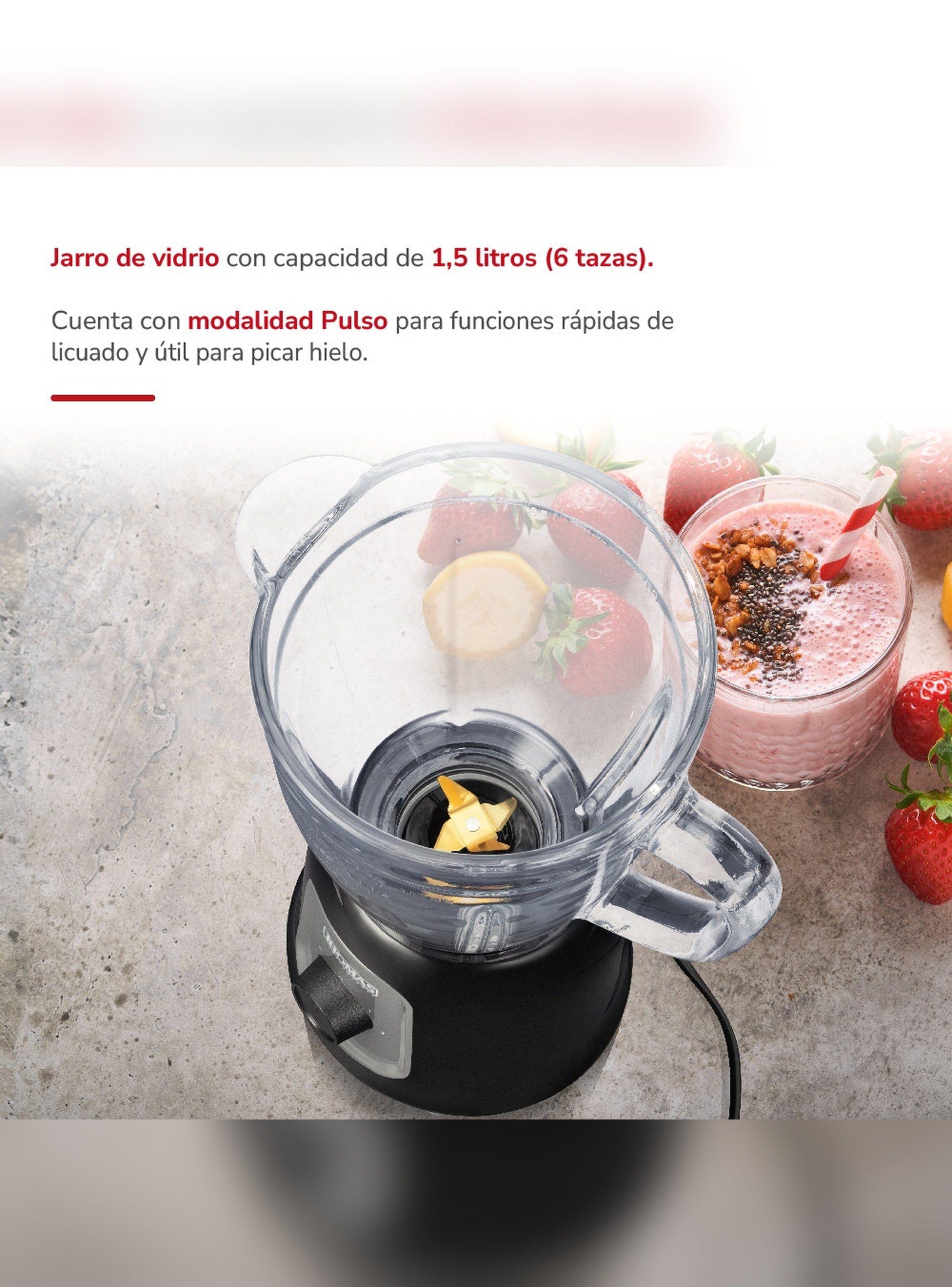 Licuadora Thomas TH-330V 1,5 L 600W Juguera Vidrio Negro-2