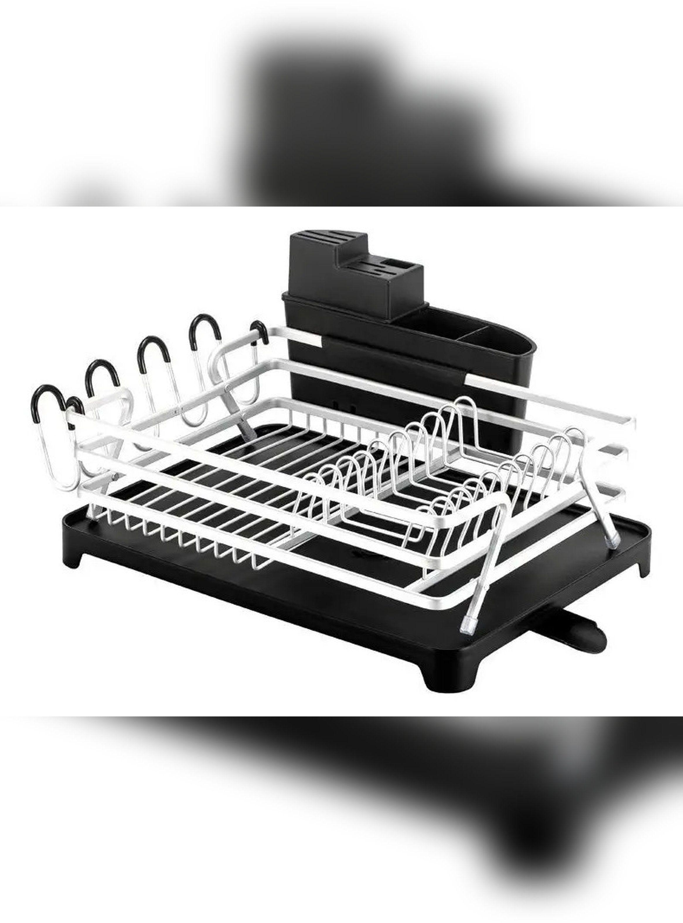 Secaplatos Aluminio Secavasos Cubiertero Bandeja Con Desague-3