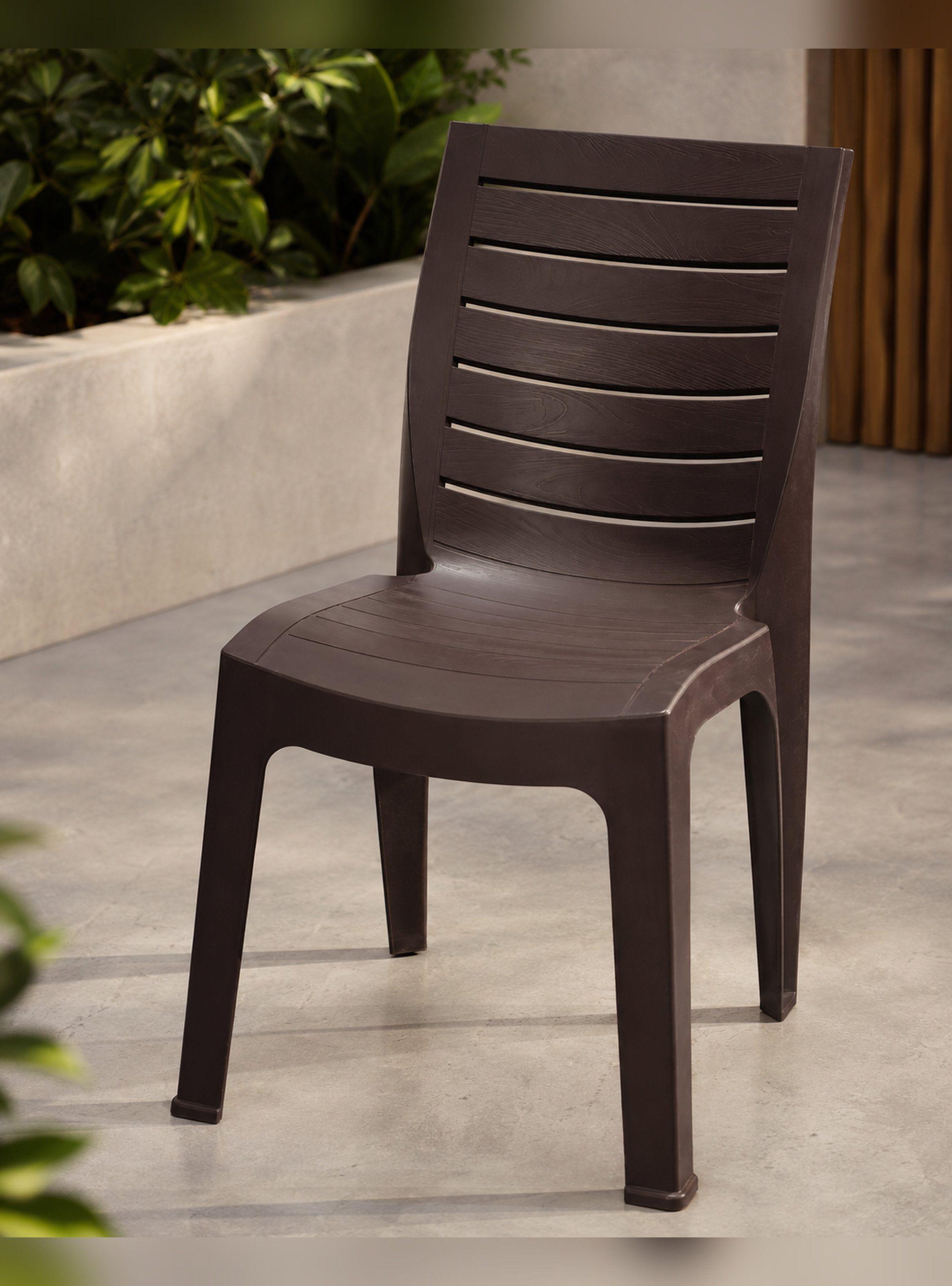 Silla Para Jardin Living Habitacion Modelo Roble Reyplast-0