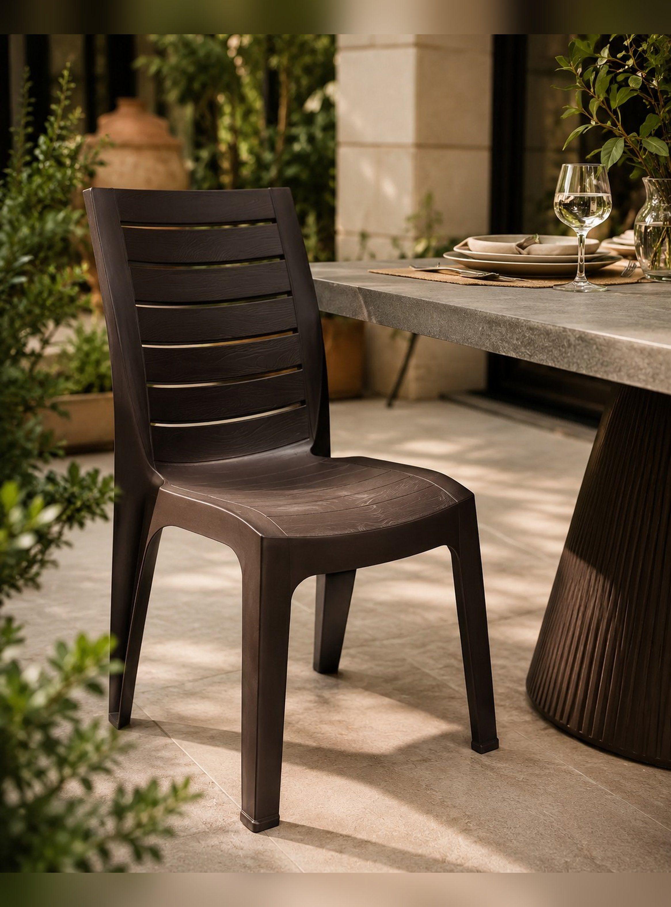 Silla Para Jardin Living Habitacion Modelo Roble Reyplast-2