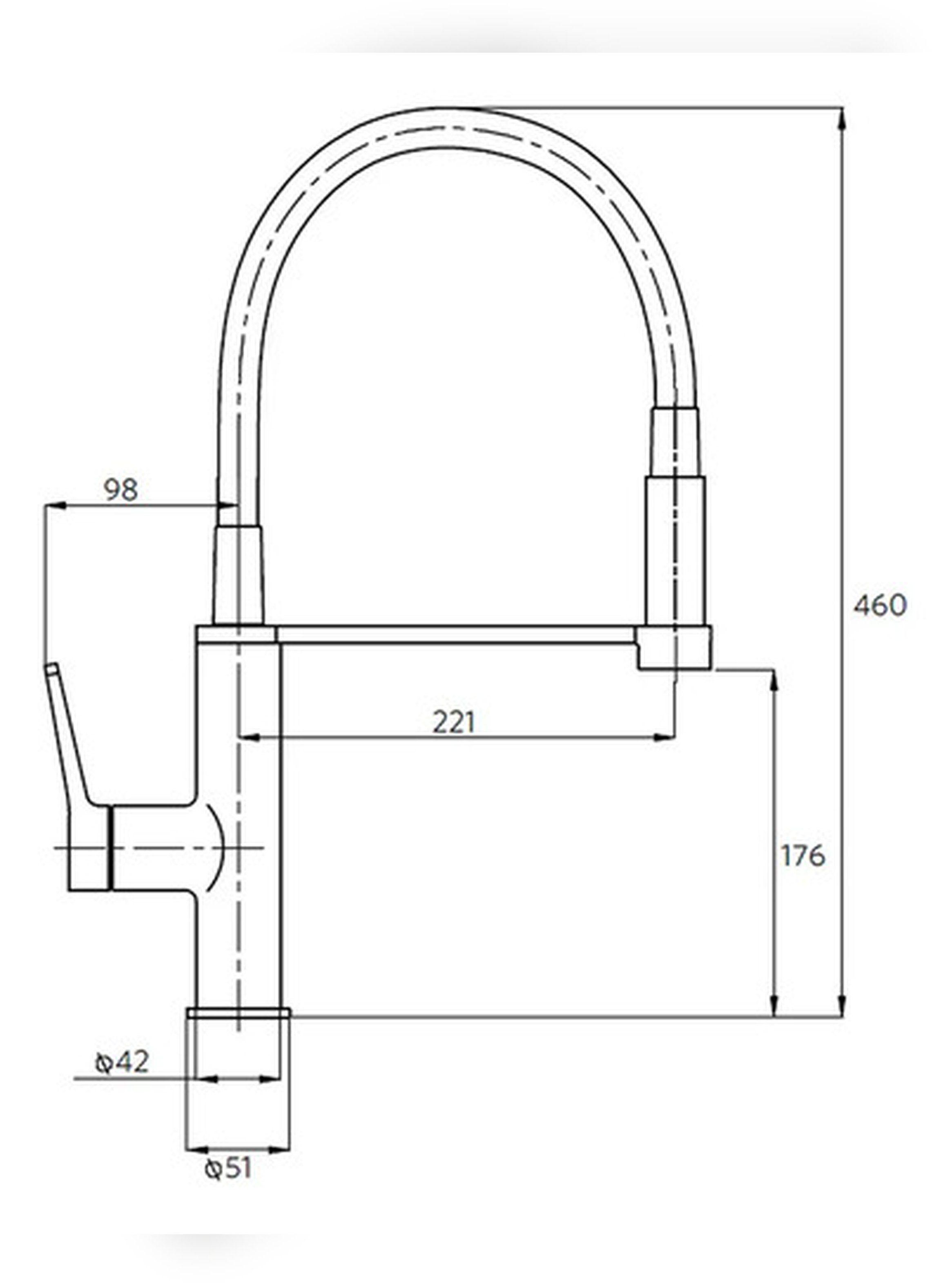 Monomando Llave Grifo Lavaplatos Modelo Exo Marca Stretto-9