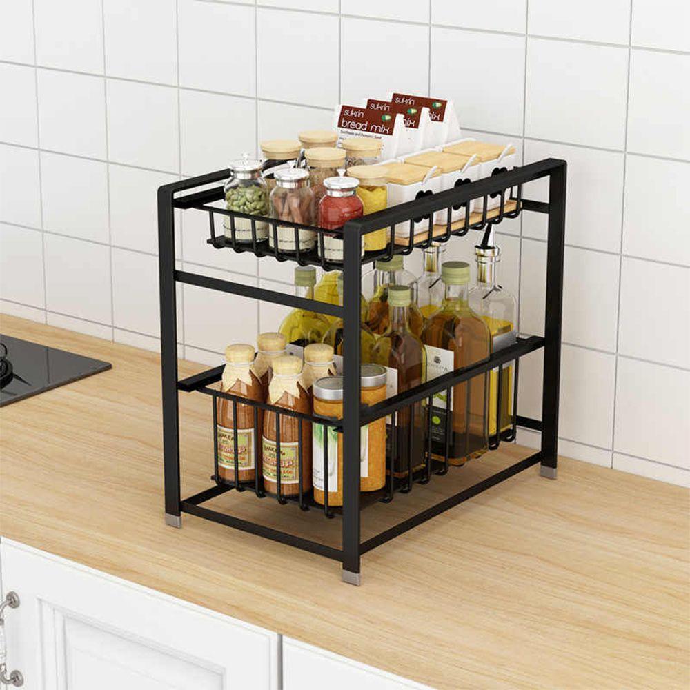 Oganizador Rack De Especias Cocina Multifuncional 2 Niveles-2