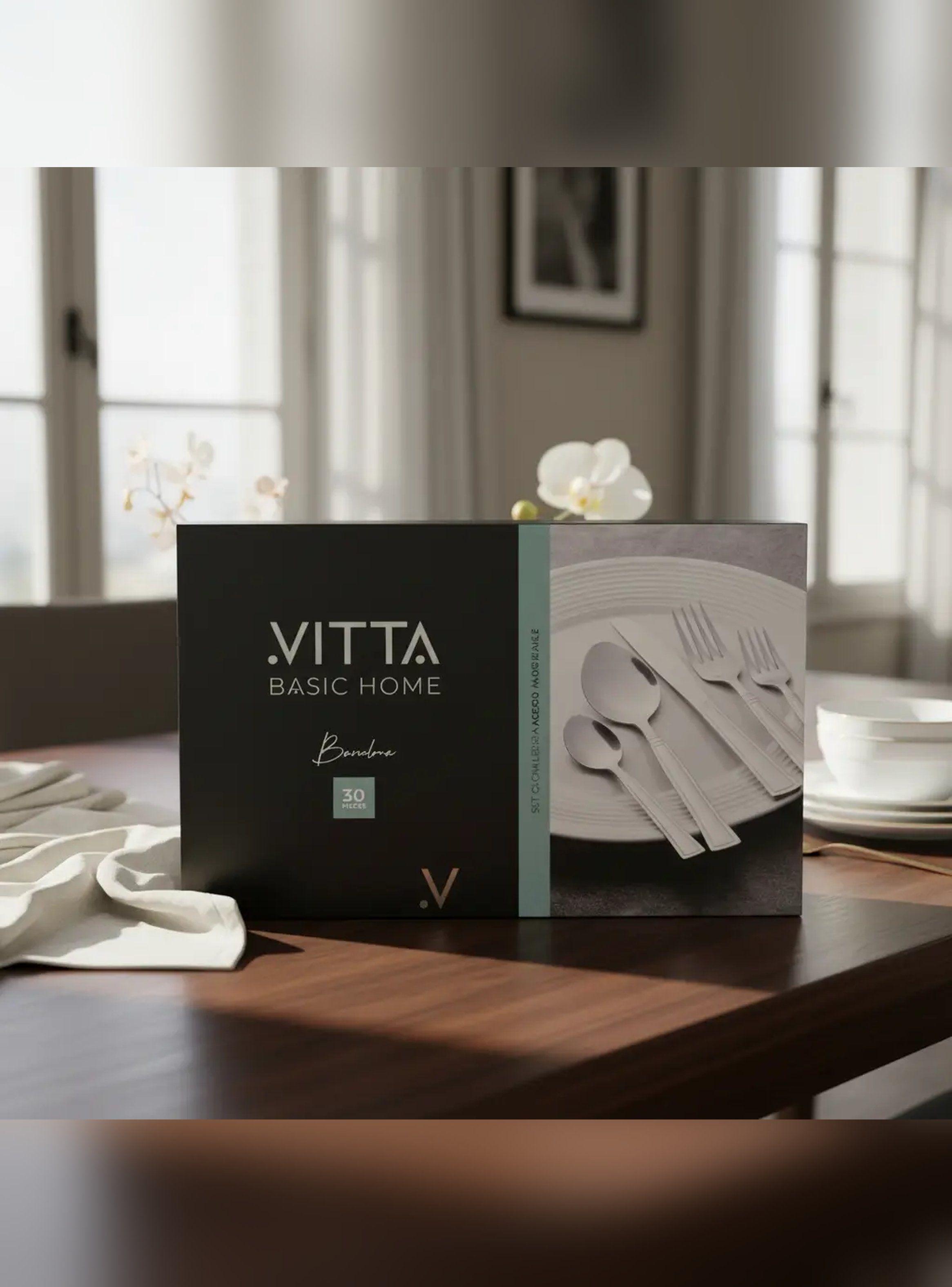 Set Cuchillería 30 Piezas Acero Inoxidable Vitta Caja Madera-6
