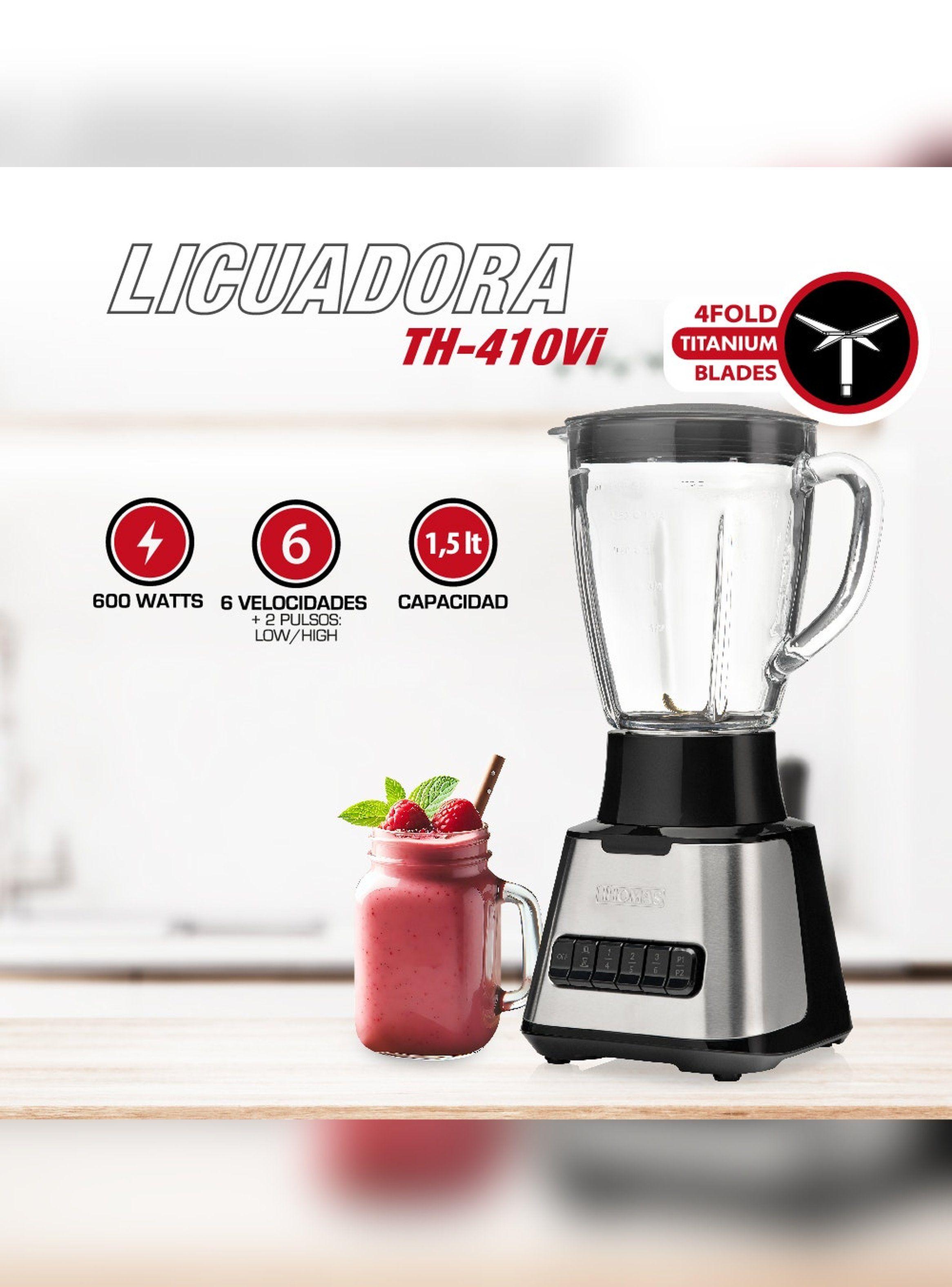 Licuadora Thomas TH-410Vi 1,5 L 600W Juguera Vidrio Gris-1
