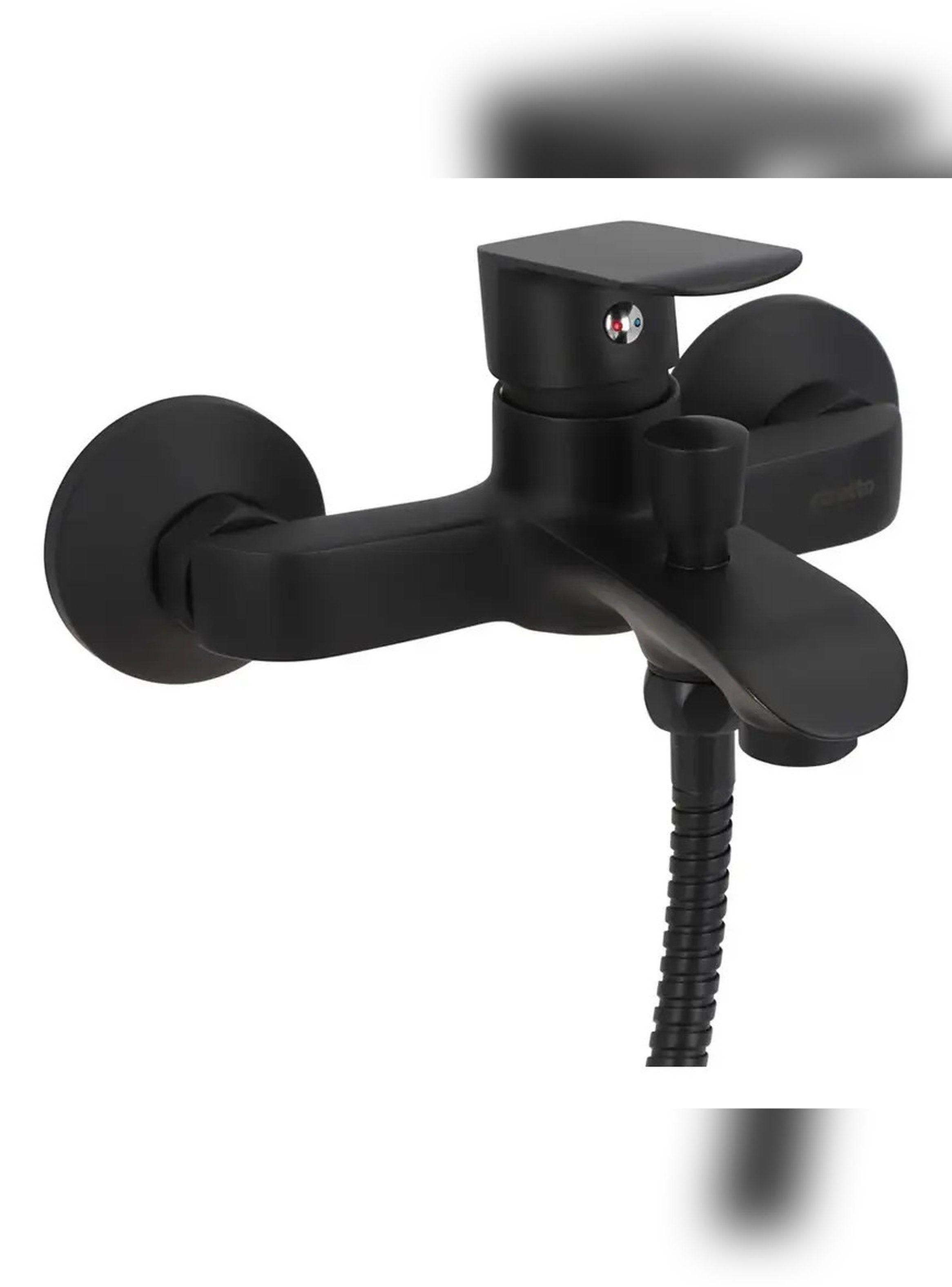 Monomando Llave Grifo Tina Ducha Priego Stretto Negro-1