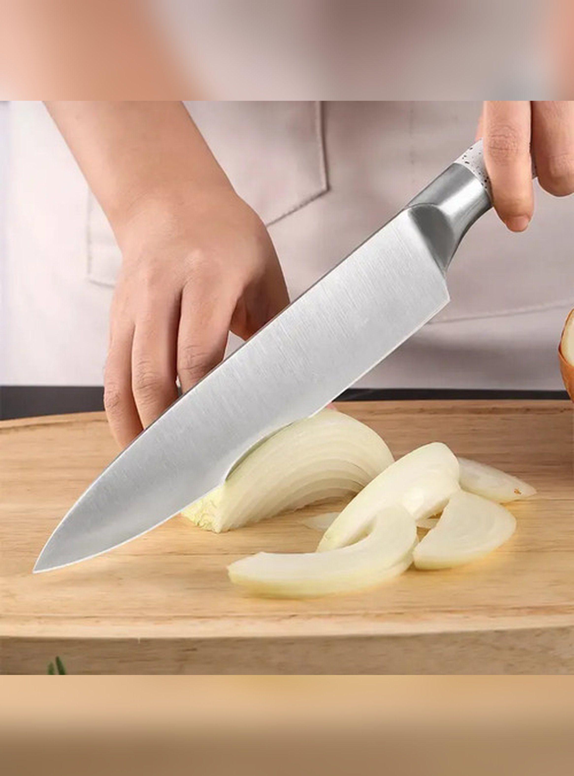 Set Cuchillos Cocina Marble Lux Blanco Dorado 7 Piezas Acero-6