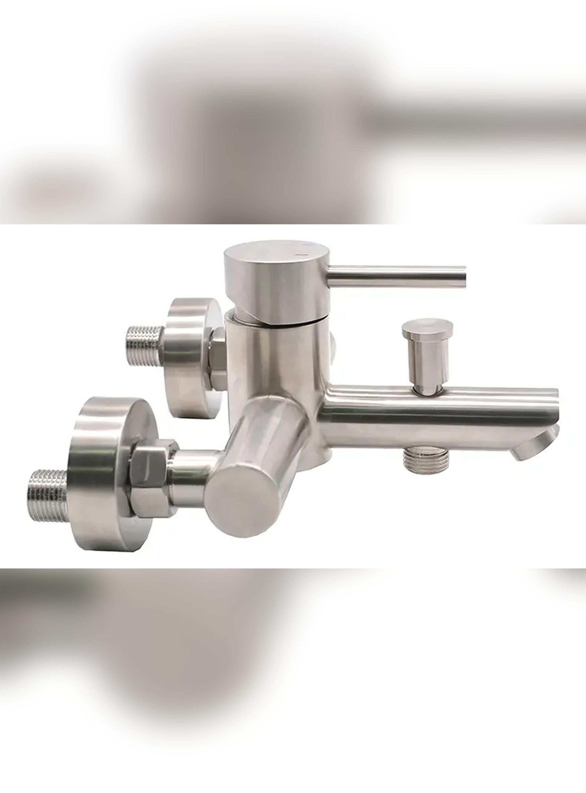 Monomando Llave Grifo Tina Ducha Fiorenzo Stretto Satinado-3